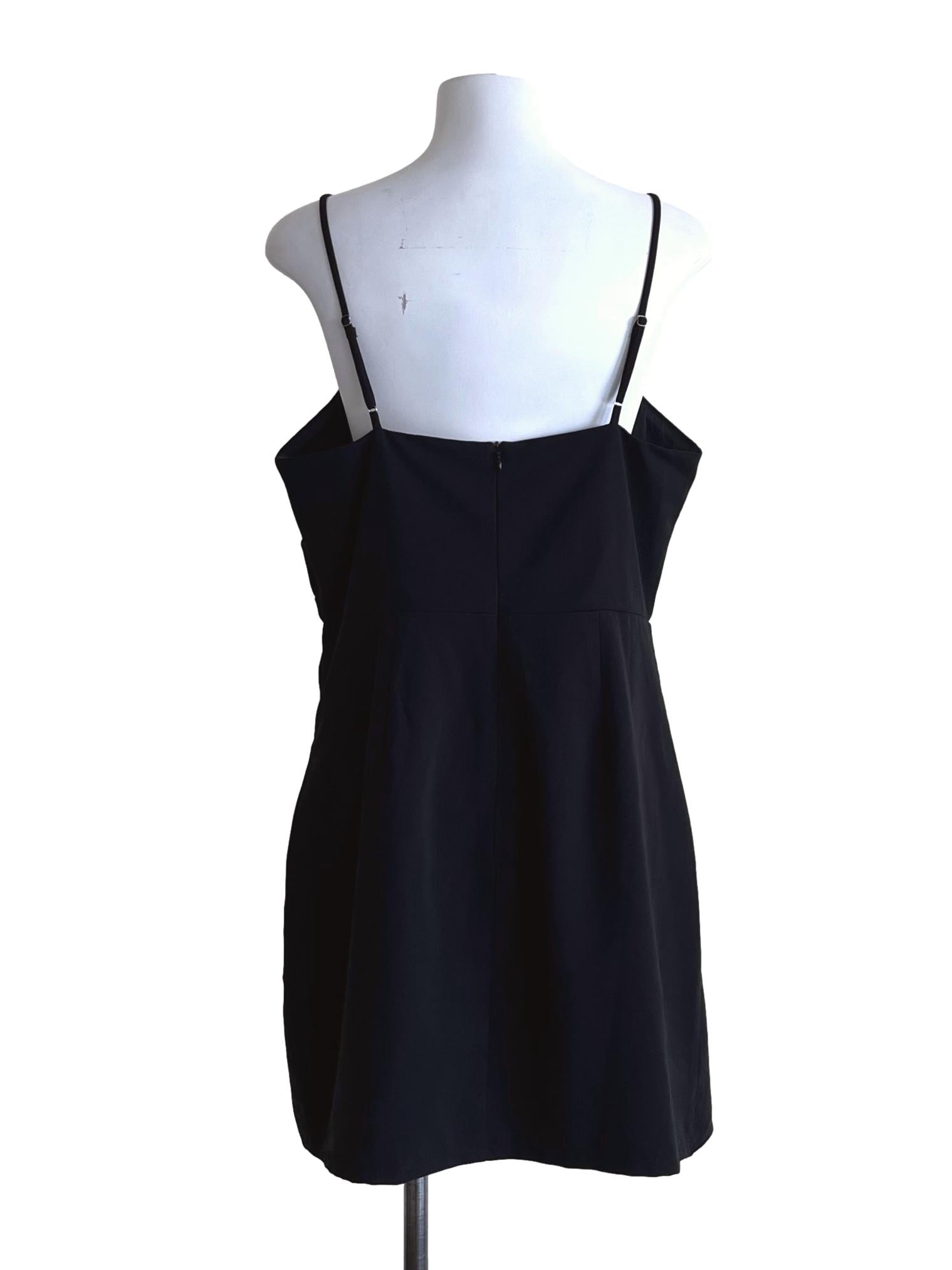 Jade Black Square Slip Dresses