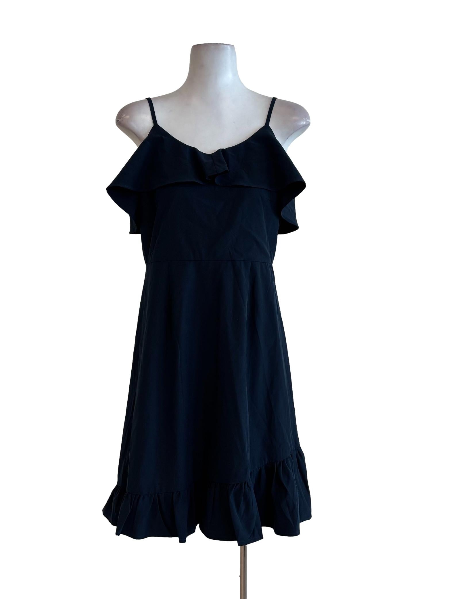 Navy Blue Spaghetti Strap Dress