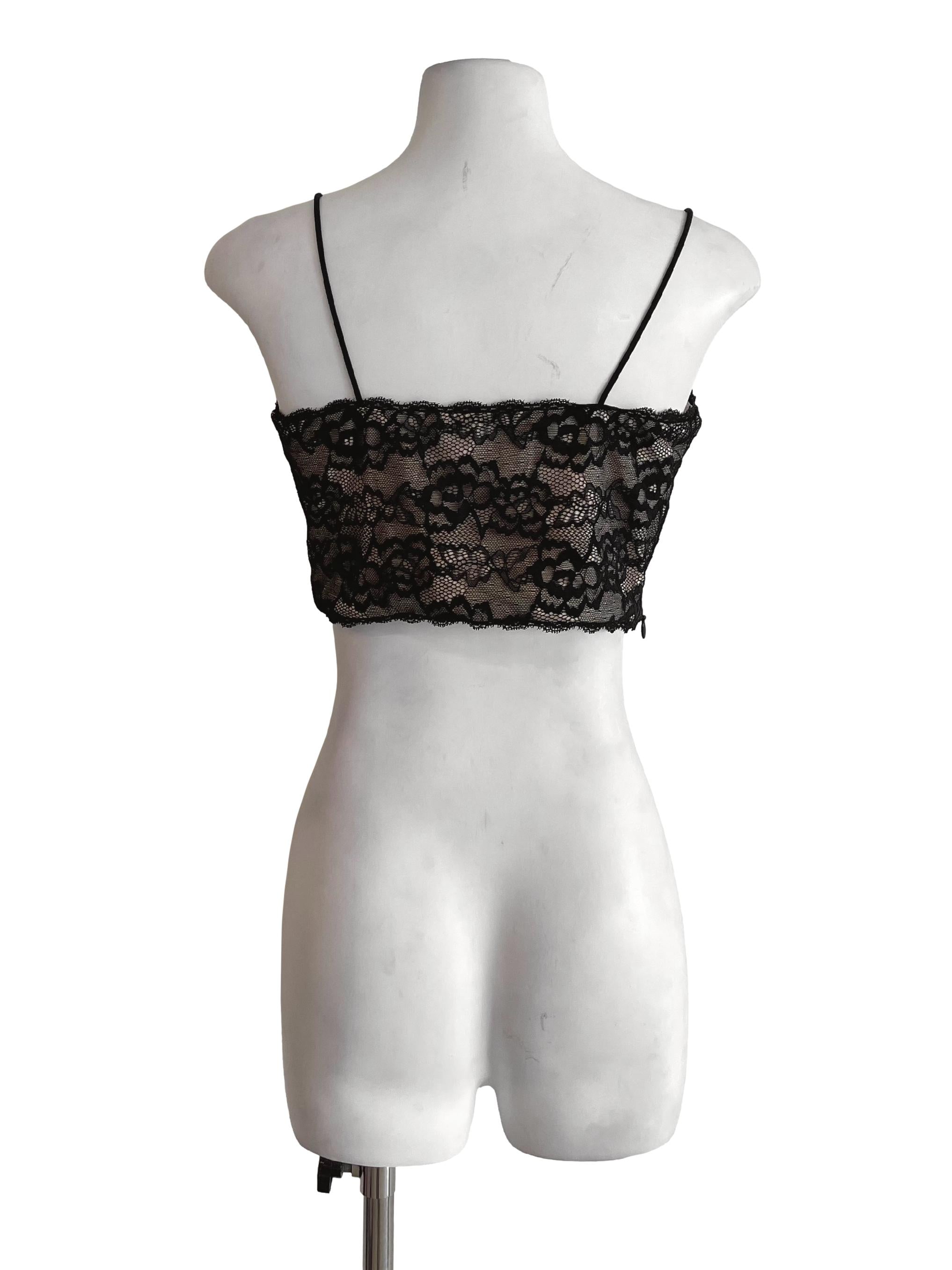 Black Lace Tube Top