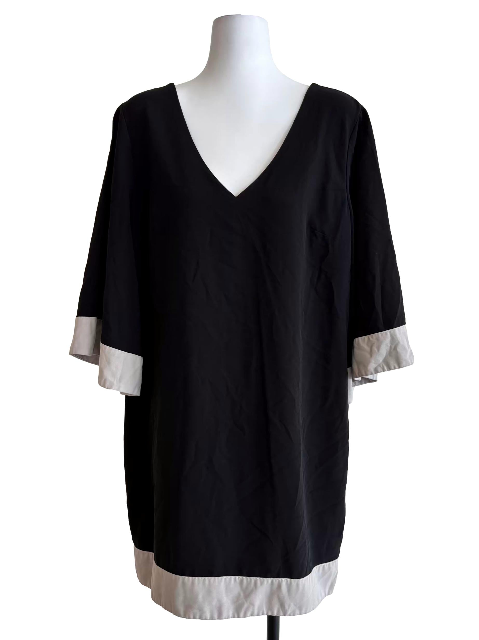 Night Black Butterfly Sleeve Shift Dress