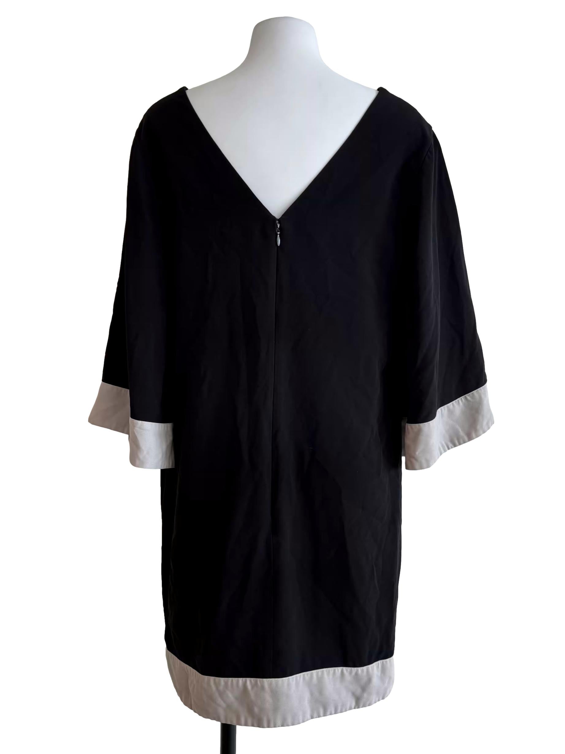 Night Black Butterfly Sleeve Shift Dress