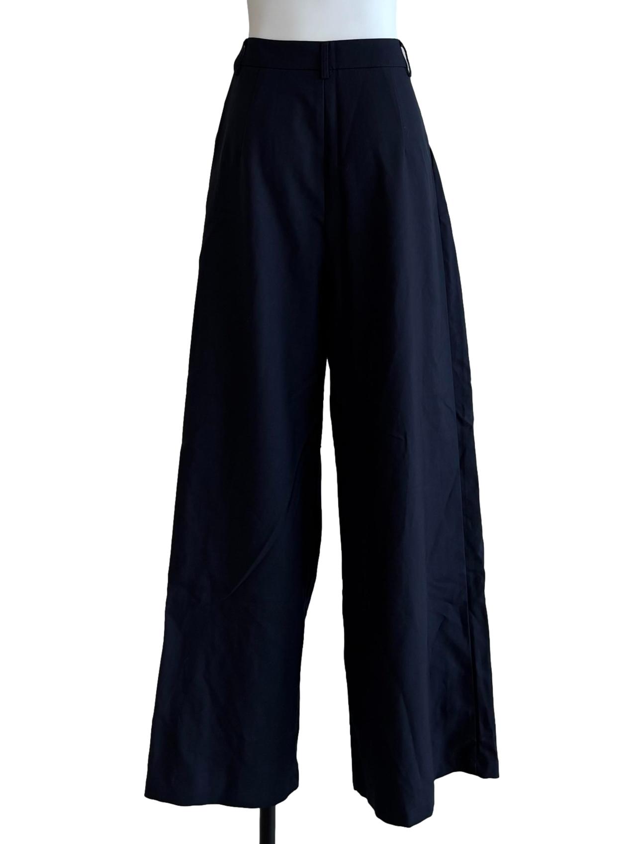 Blue Black Wide Leg Pants