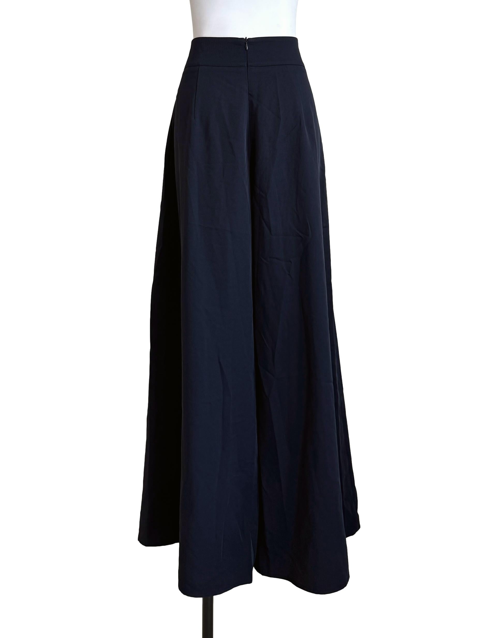 Navy Blue Wide Leg Pants