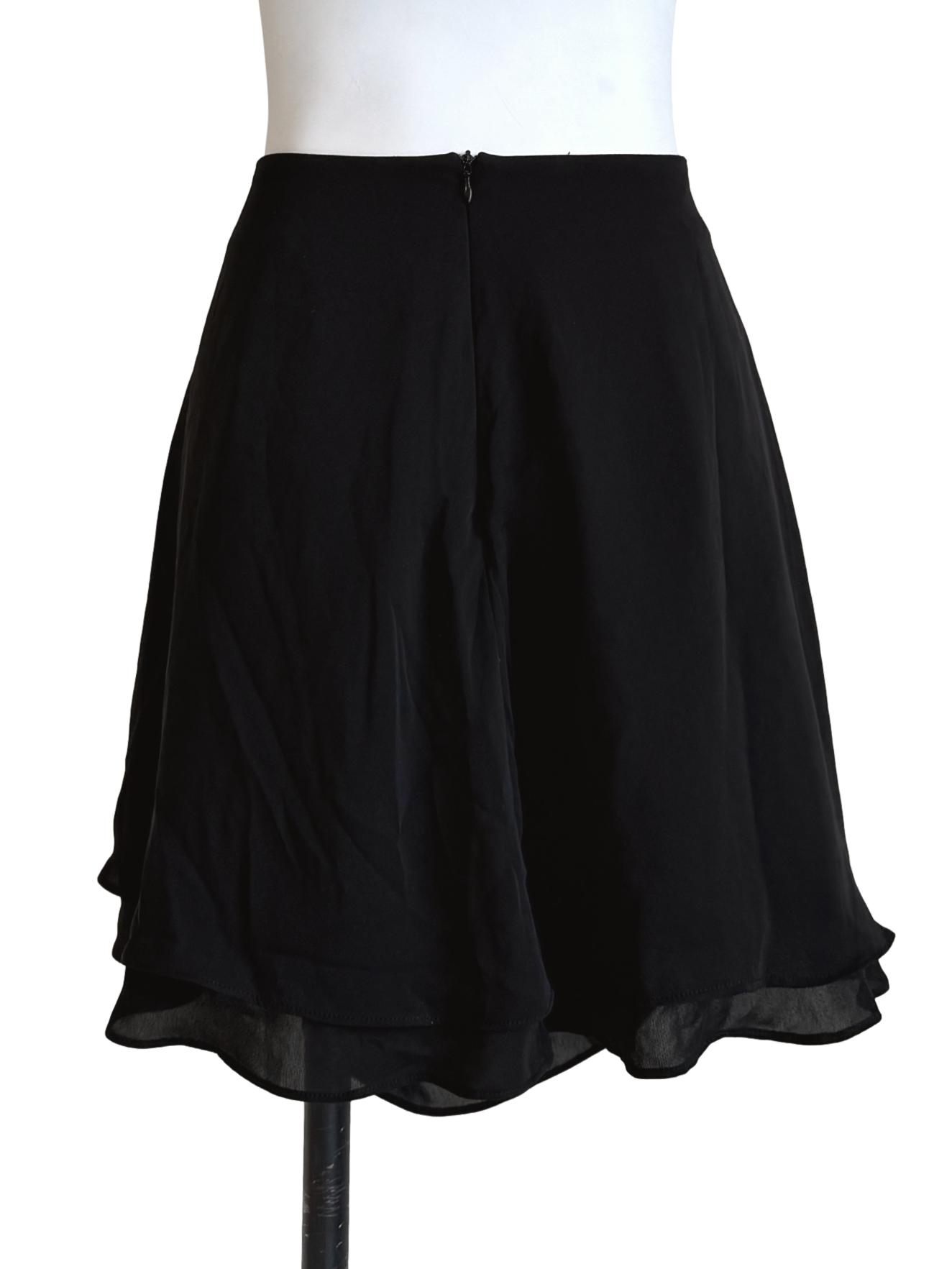 Black Ruffle Mini Skirt