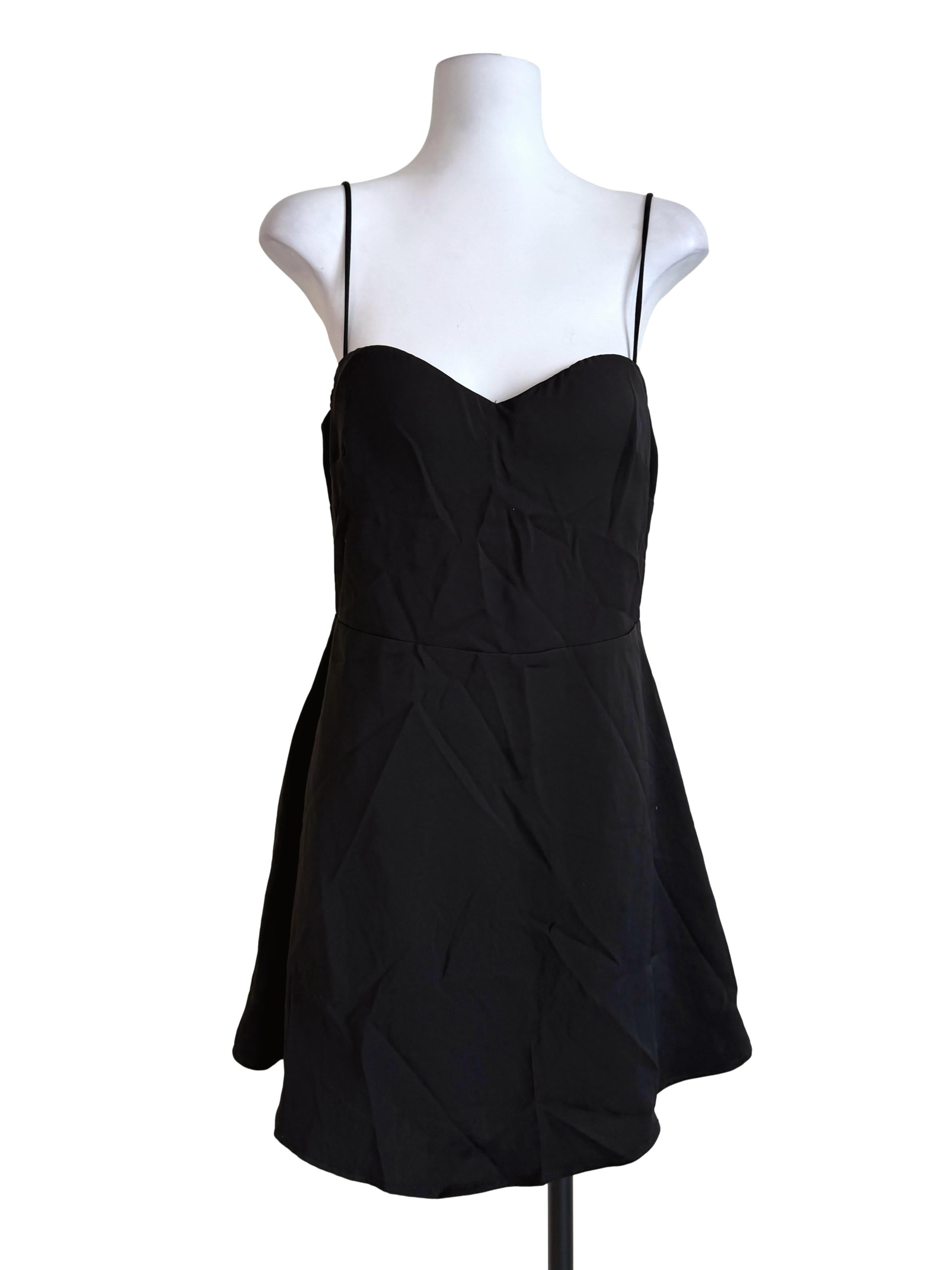 Black Sweetheart Neck Romper