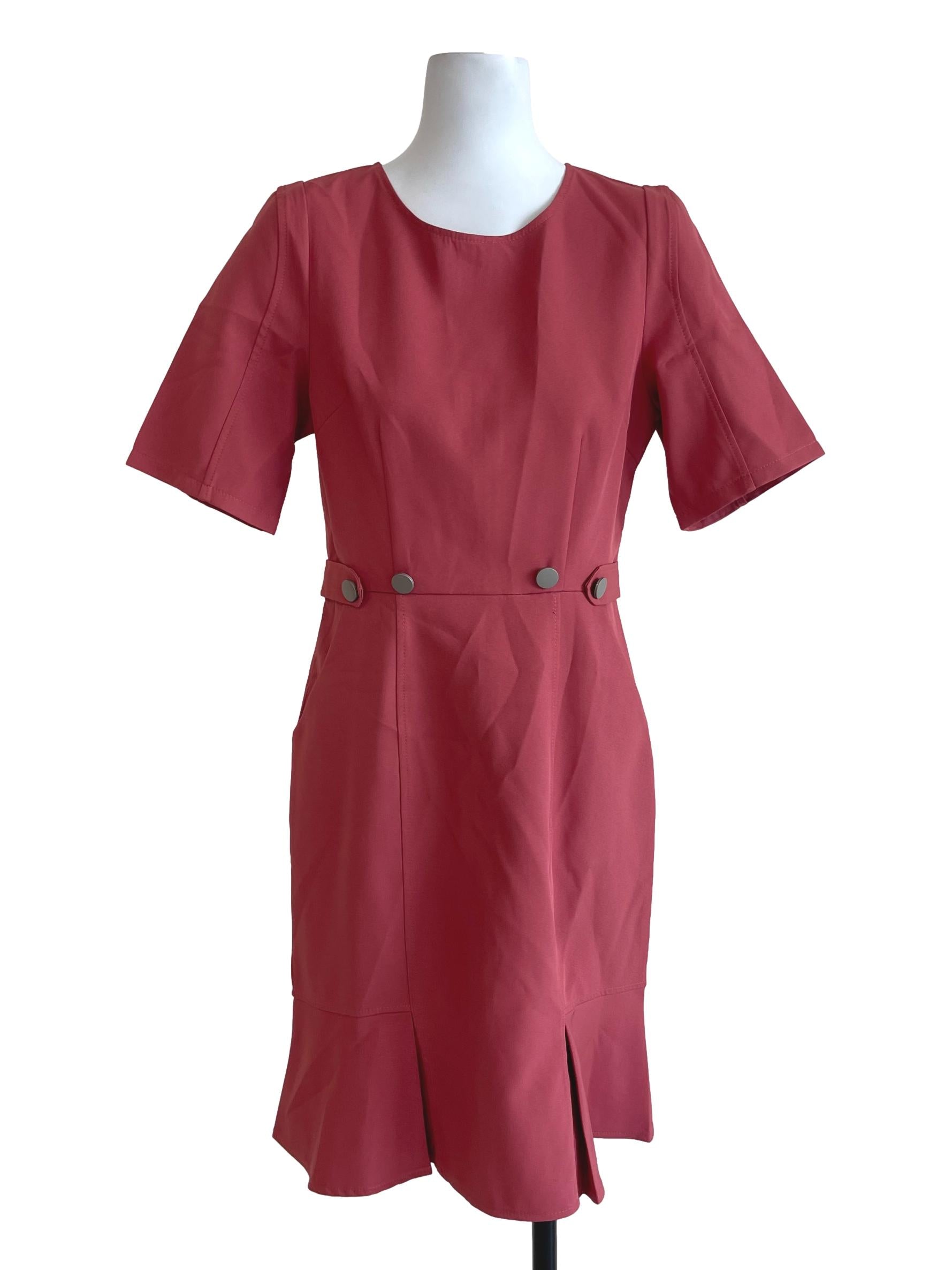 Pink Short Sleeves Dress