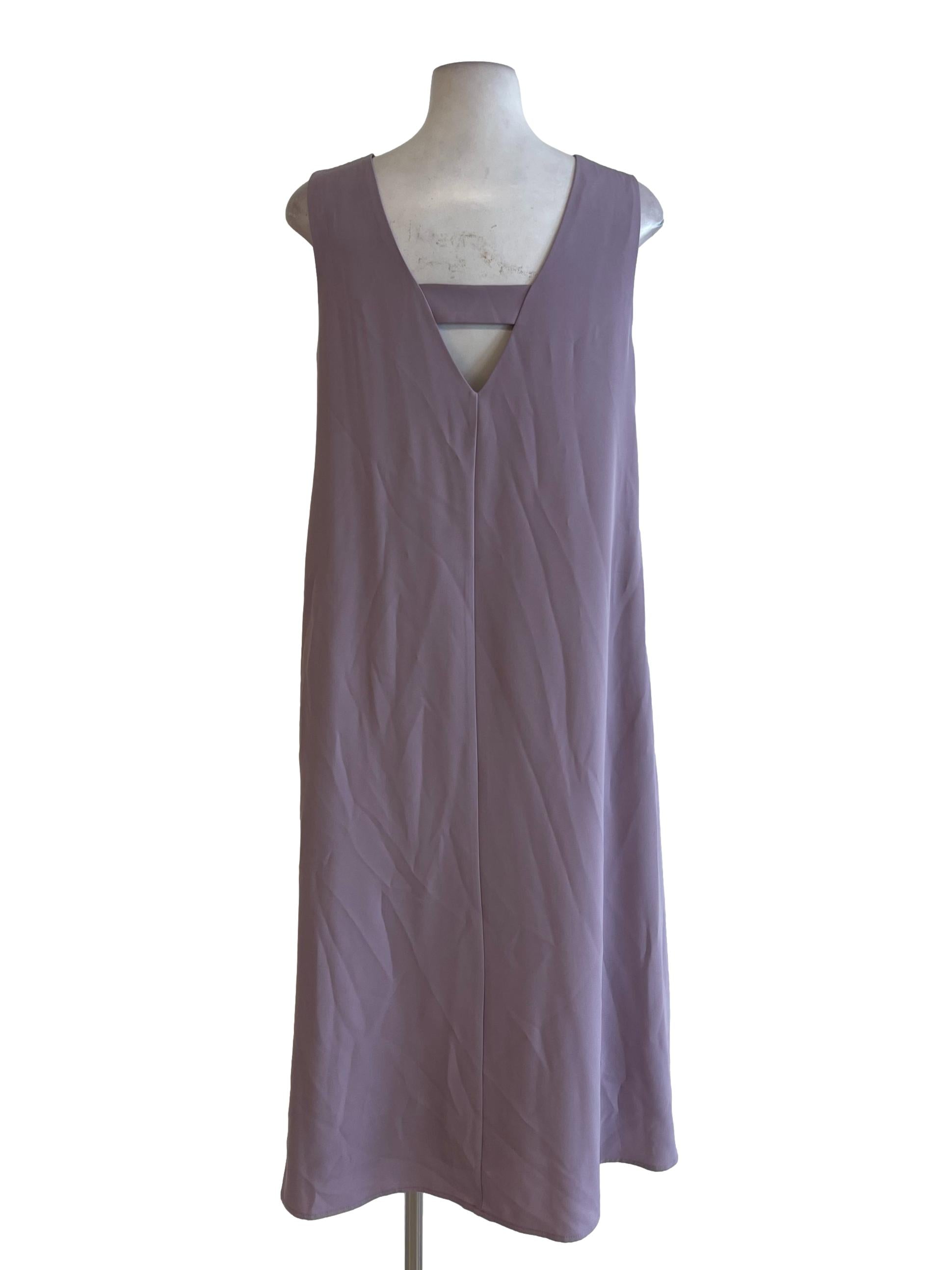 Purple Heather V Neck Shift Dress