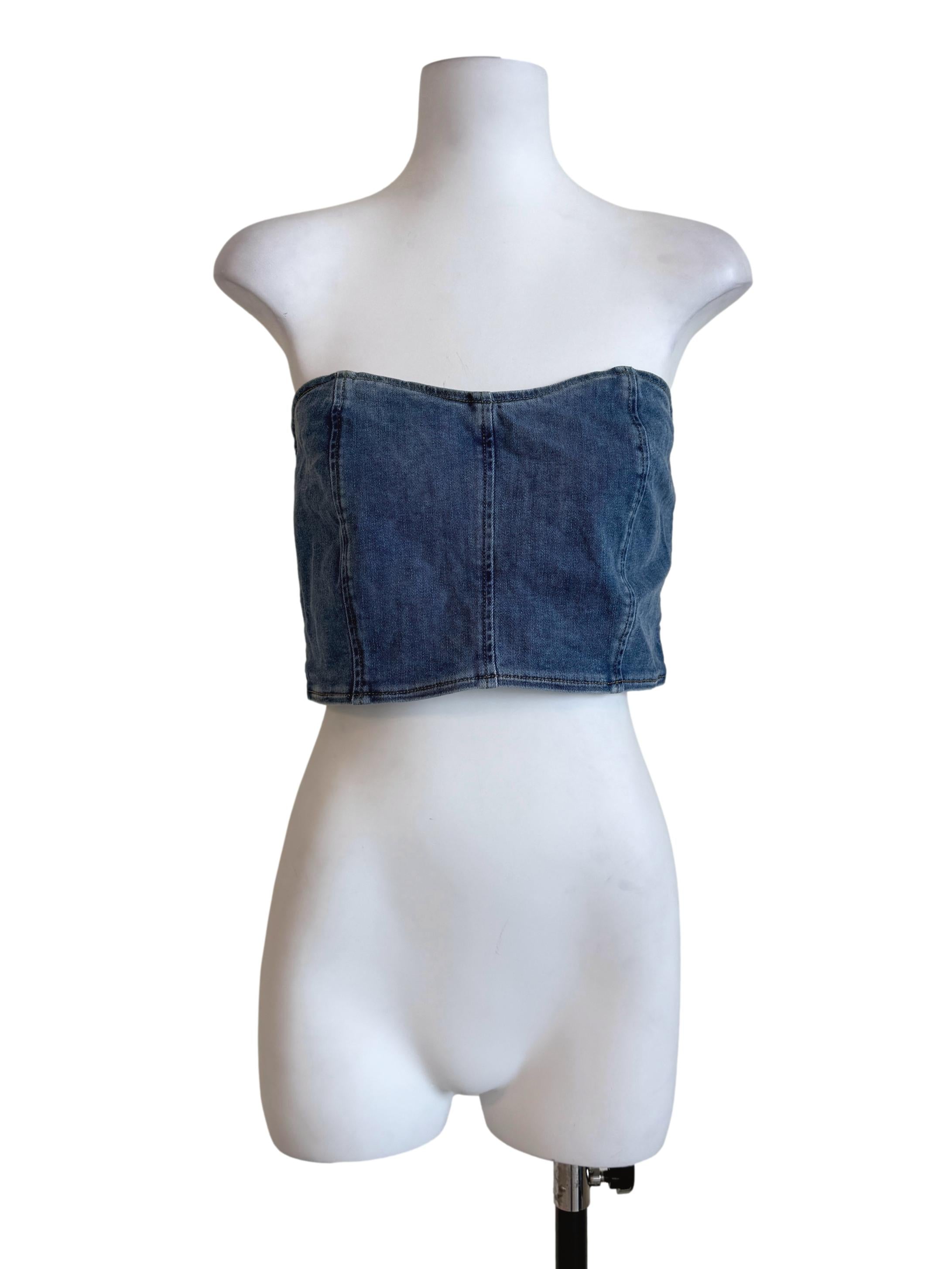 Denim Blue Tube Top
