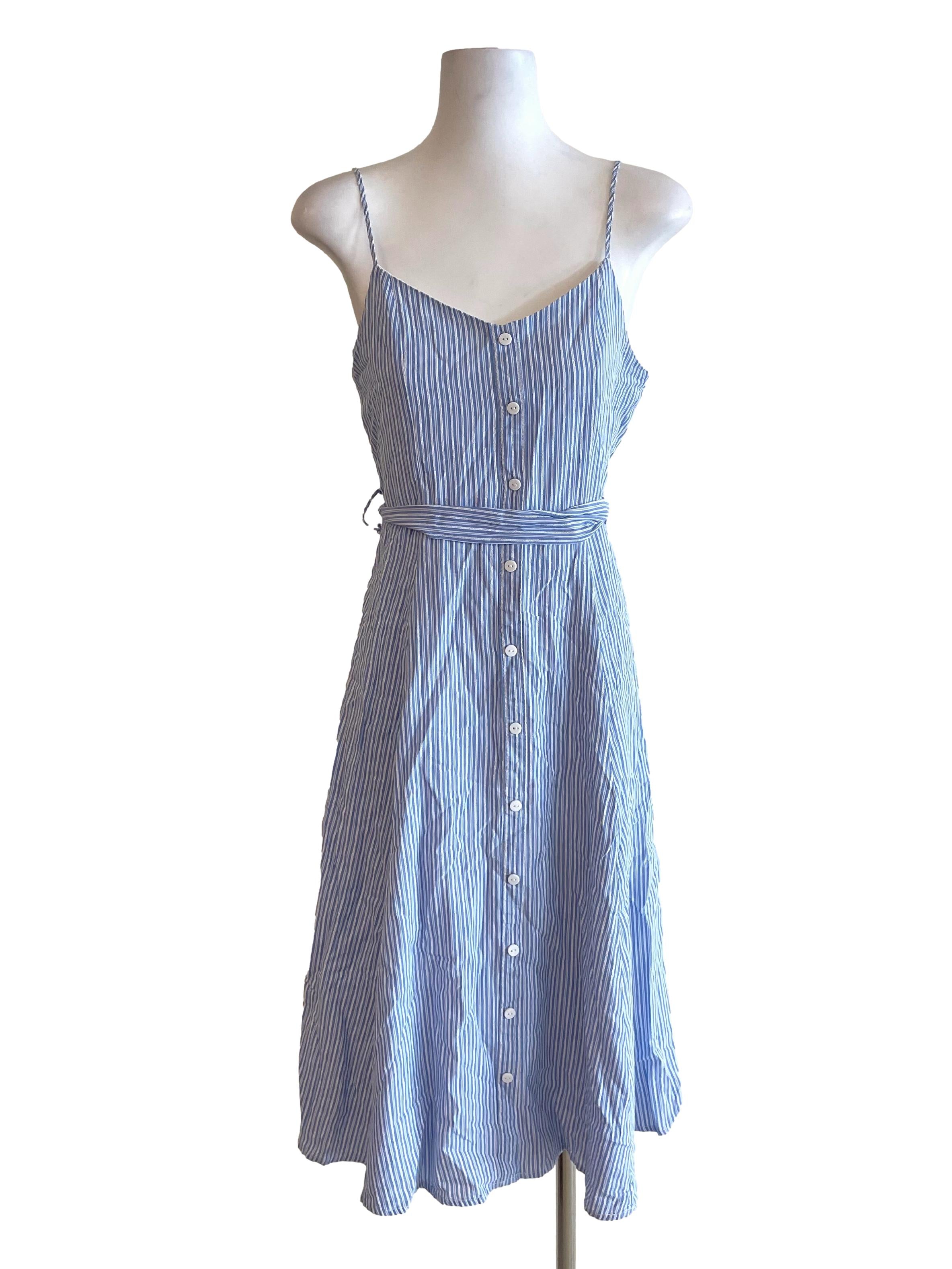 Blue Stripe Button Down Sundress TTR