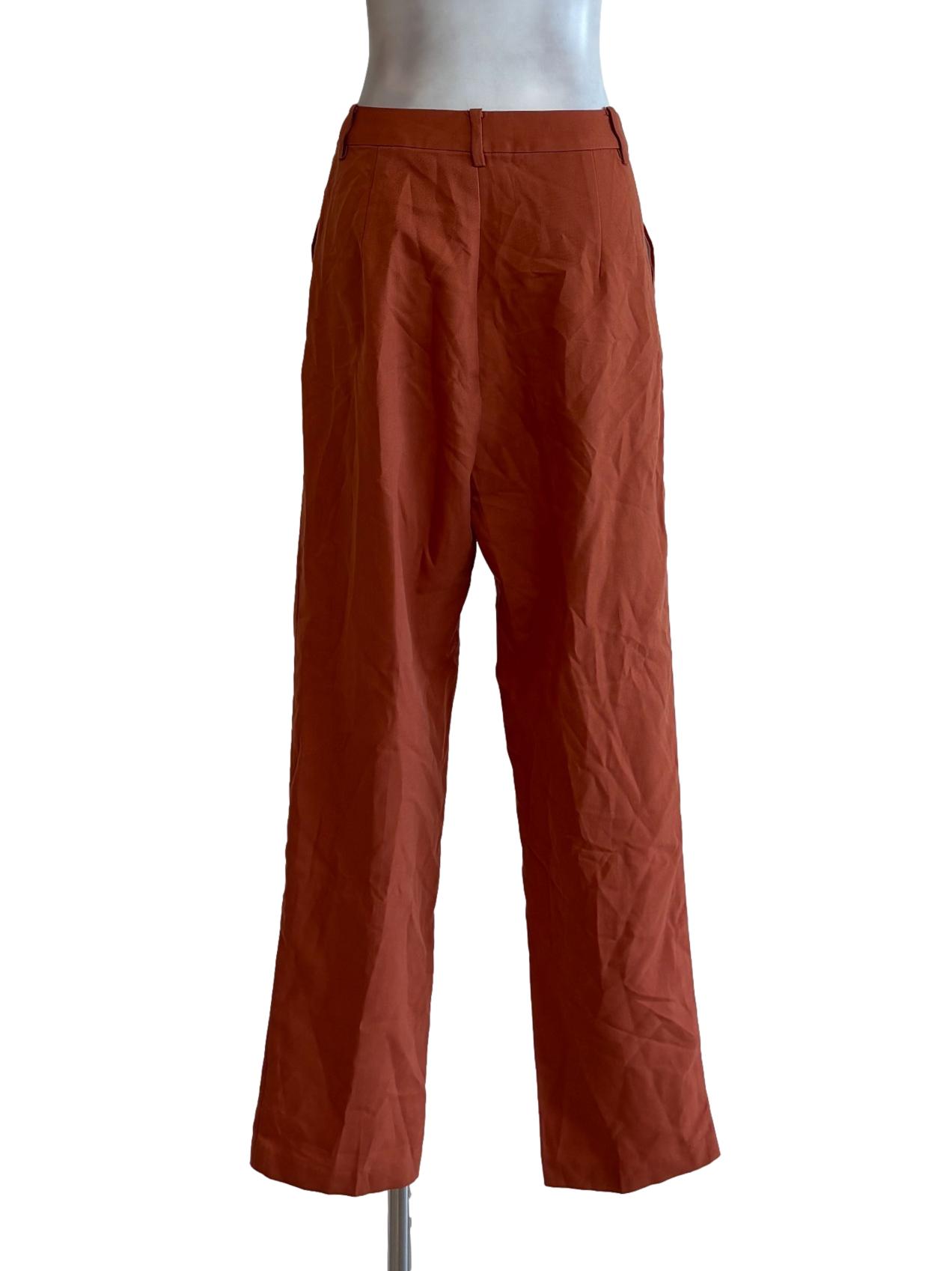 Brick Orange Slim Fit Pants