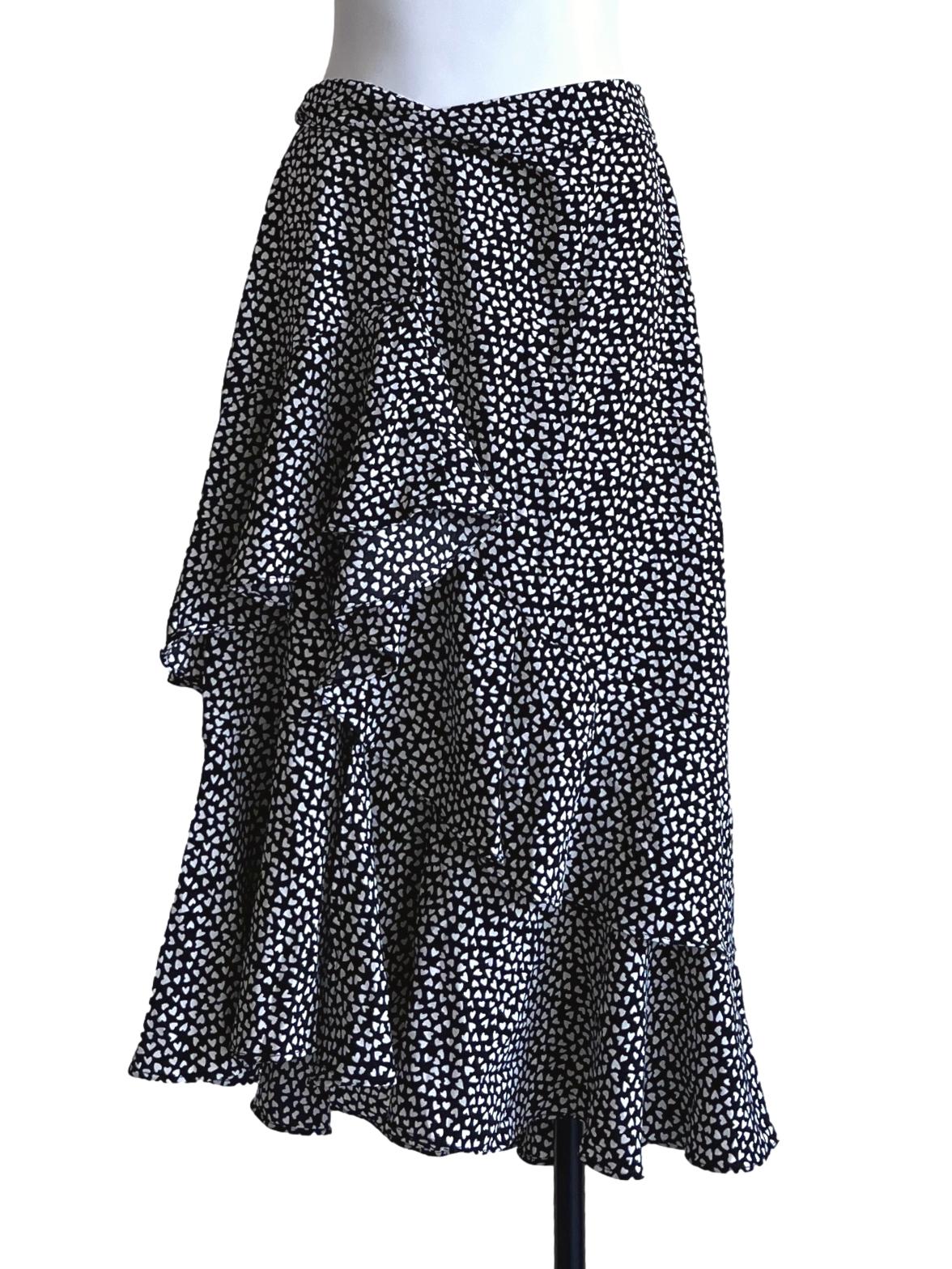 Jade Black Asymmetrical Skirts