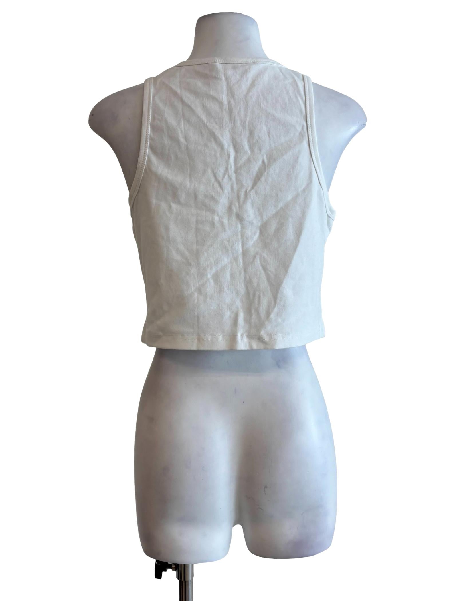 Ivory White Cotton Tank Top