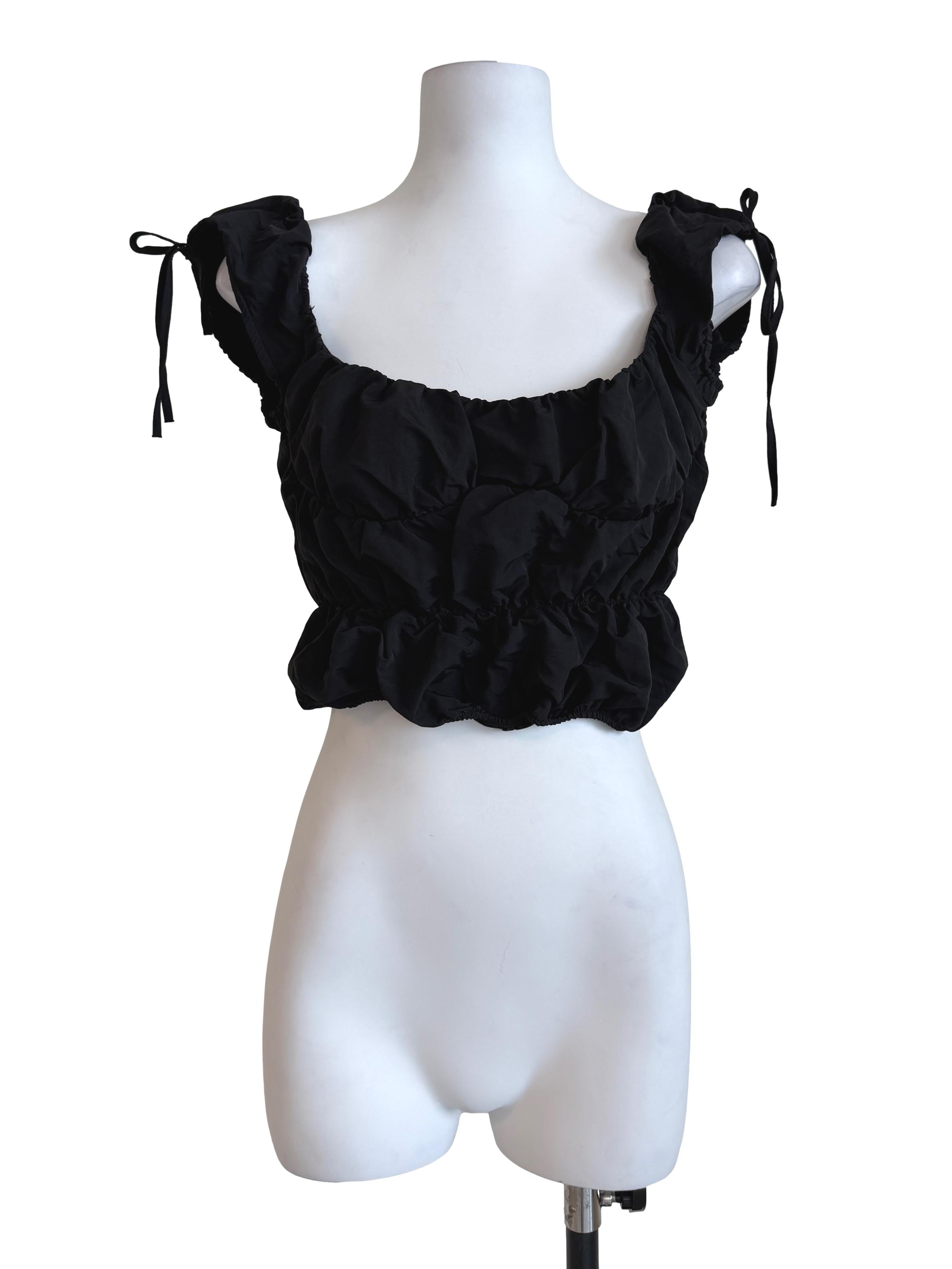 Black Ruched Top