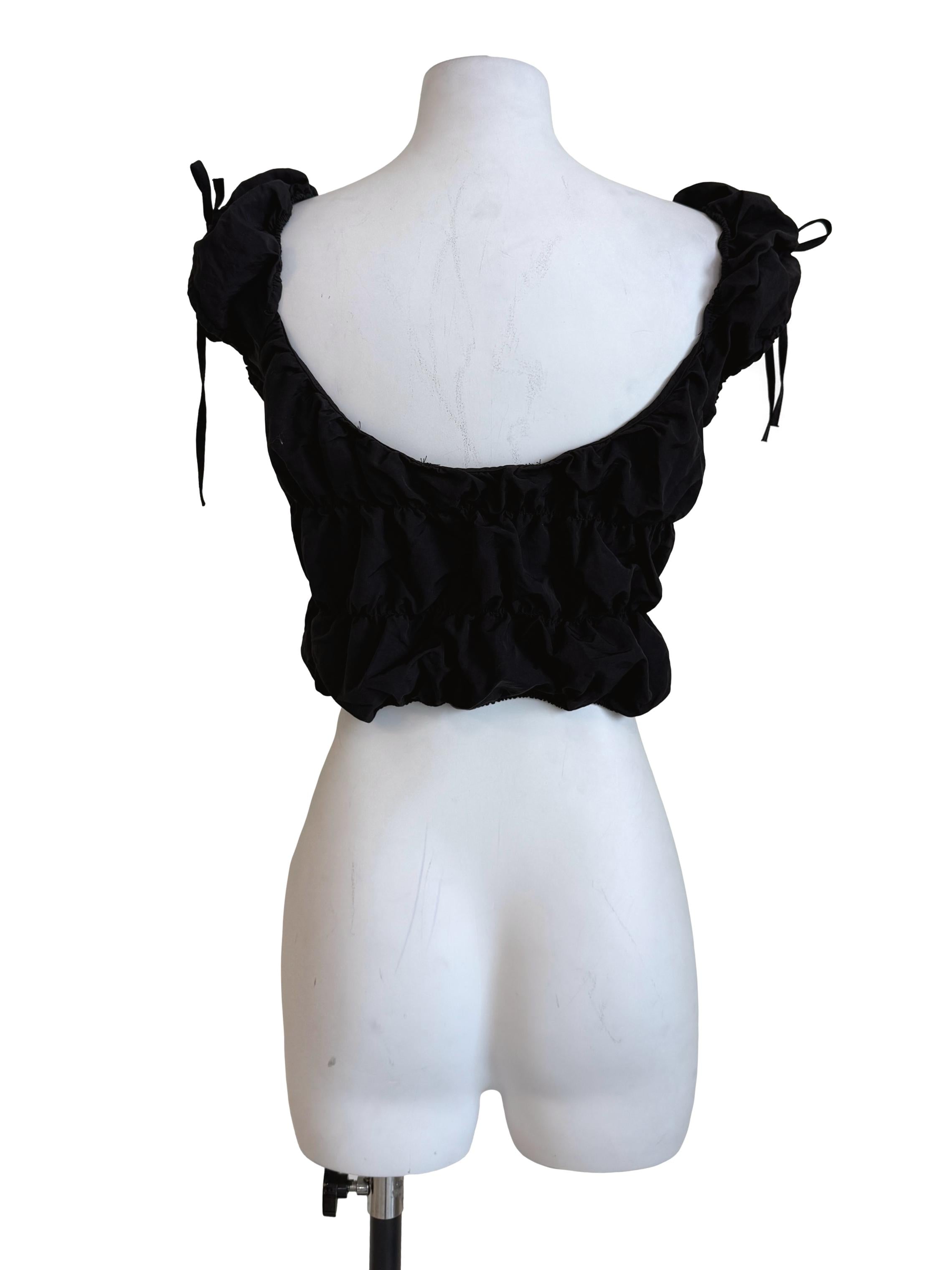 Black Ruched Top