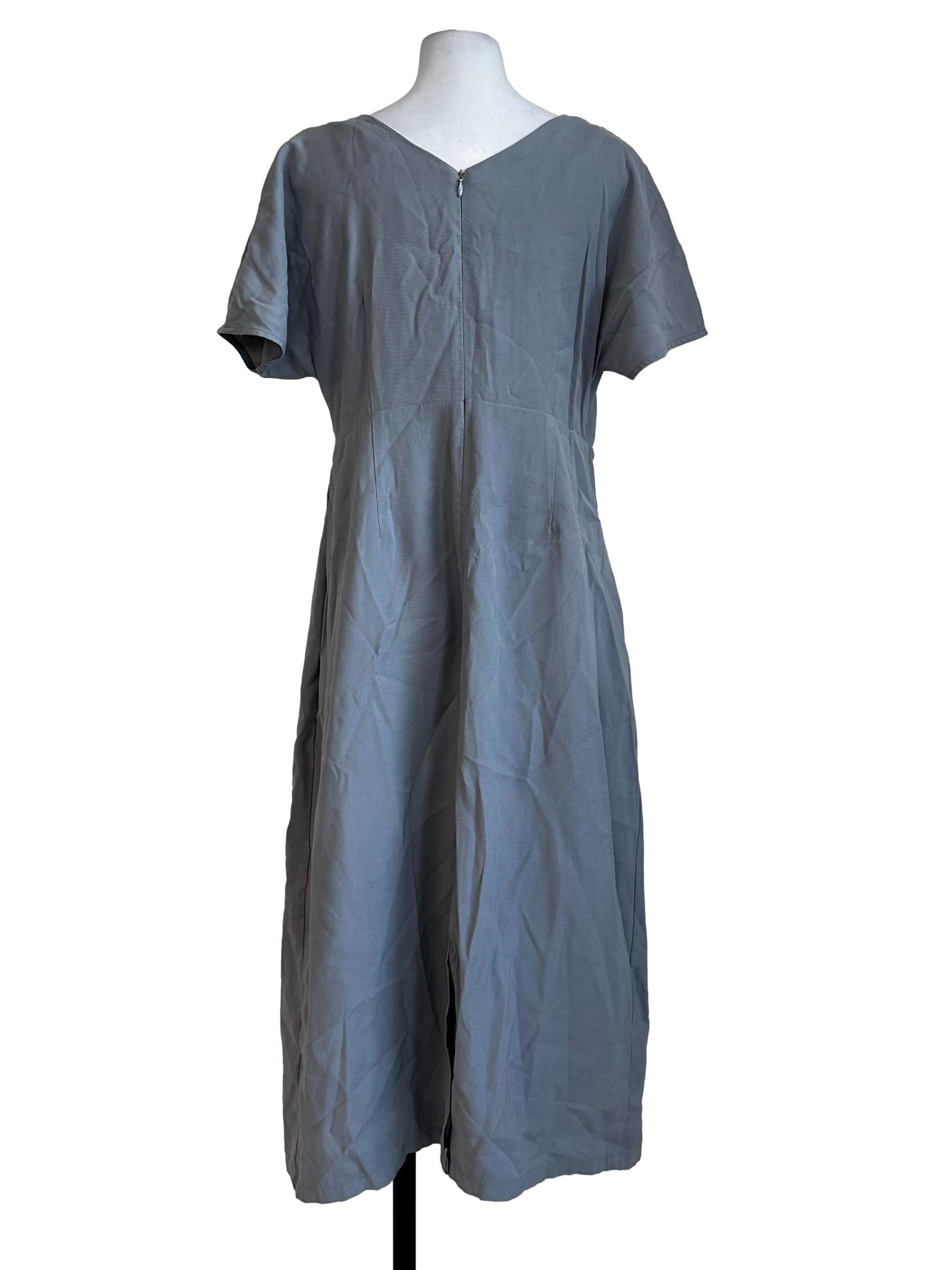 Slate Blue Plain Dress TEM