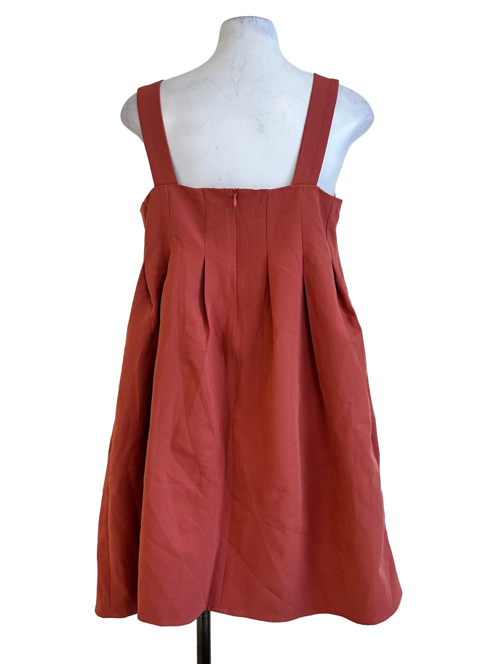 Coral Pink Sleeveles Dress