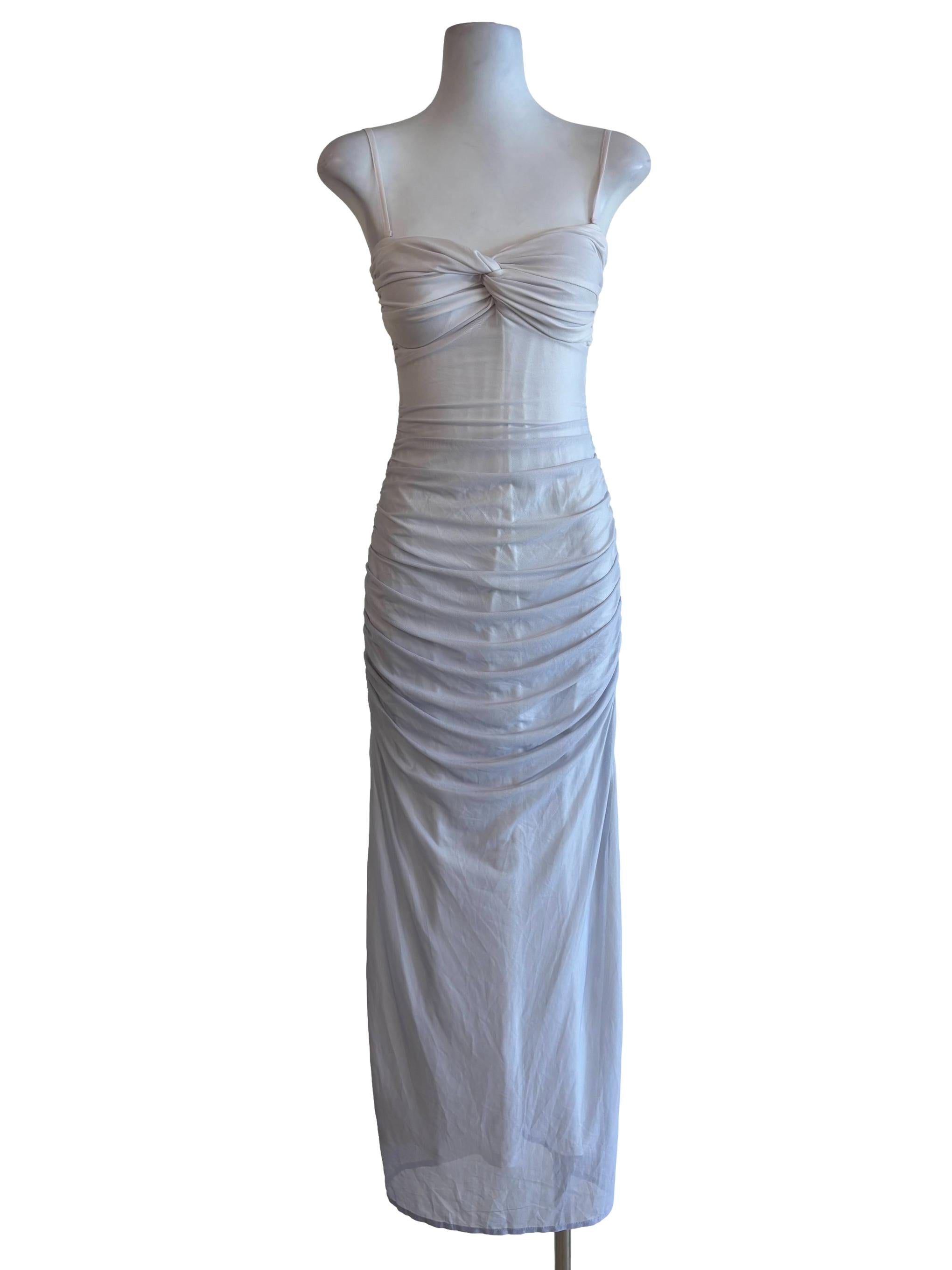 Pearl White Fade Blue Bodycon Dress