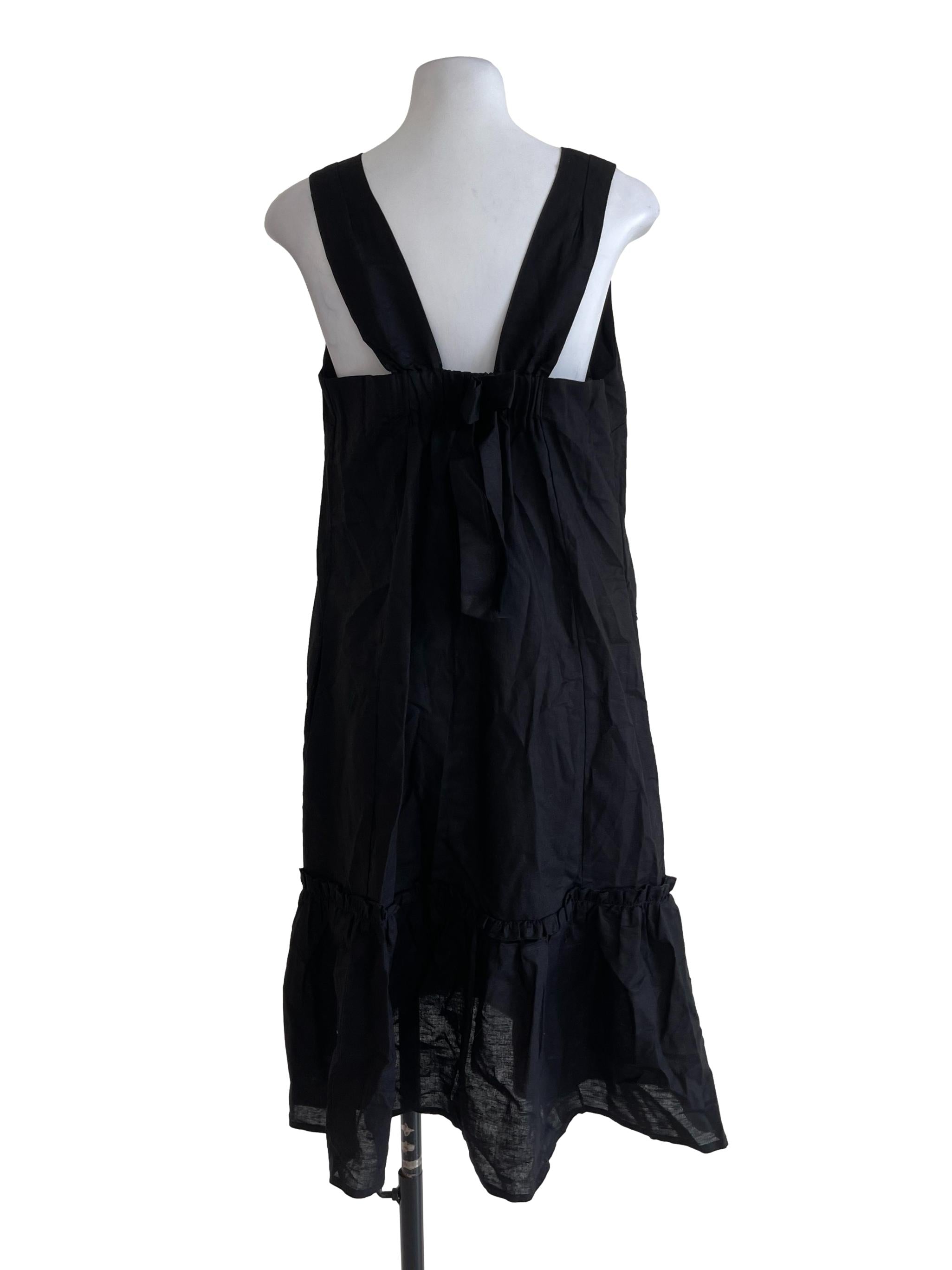 Black Ribbon Back Dress