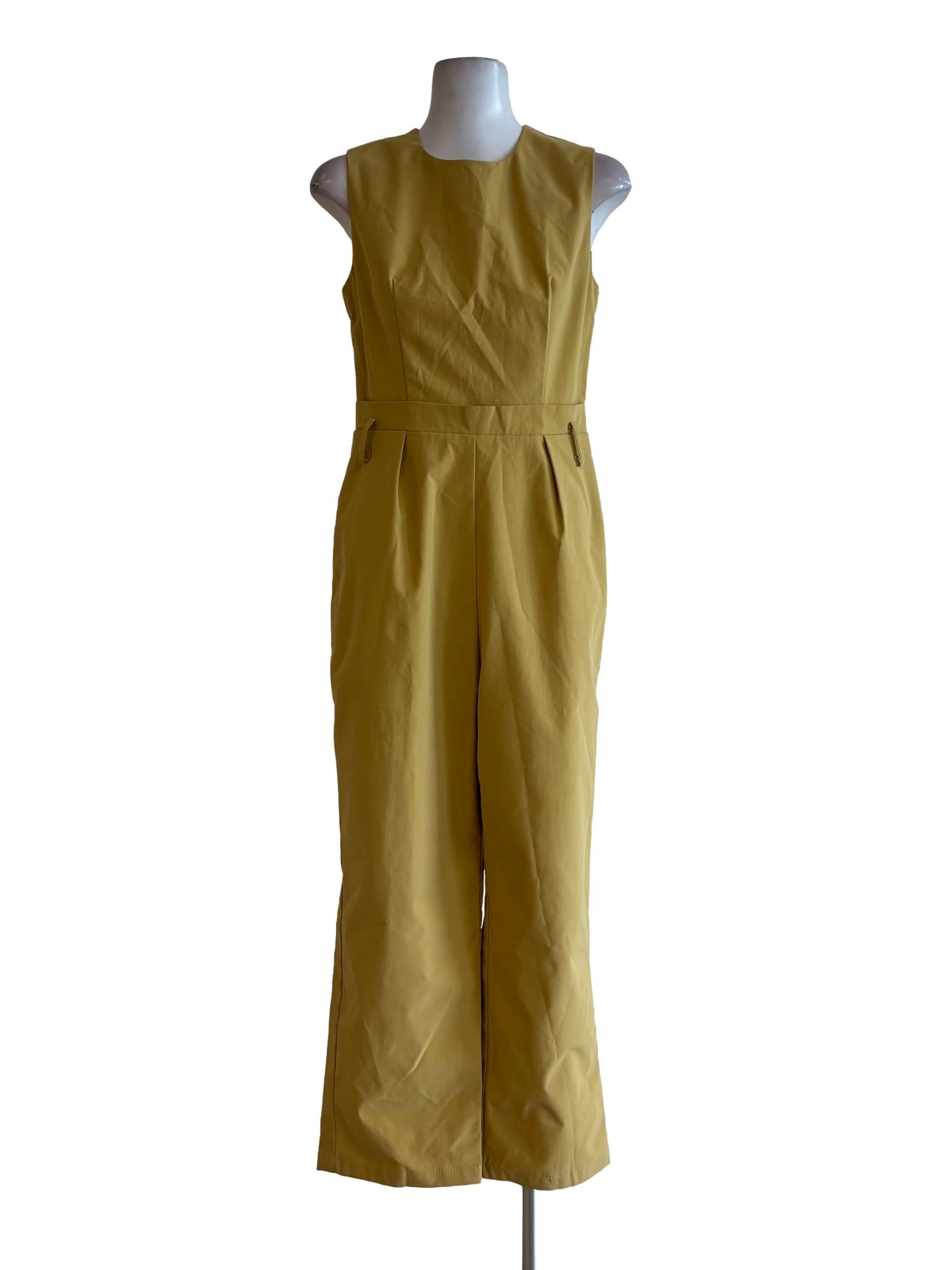 Gold Yellow Sleeveless Jumpsuit