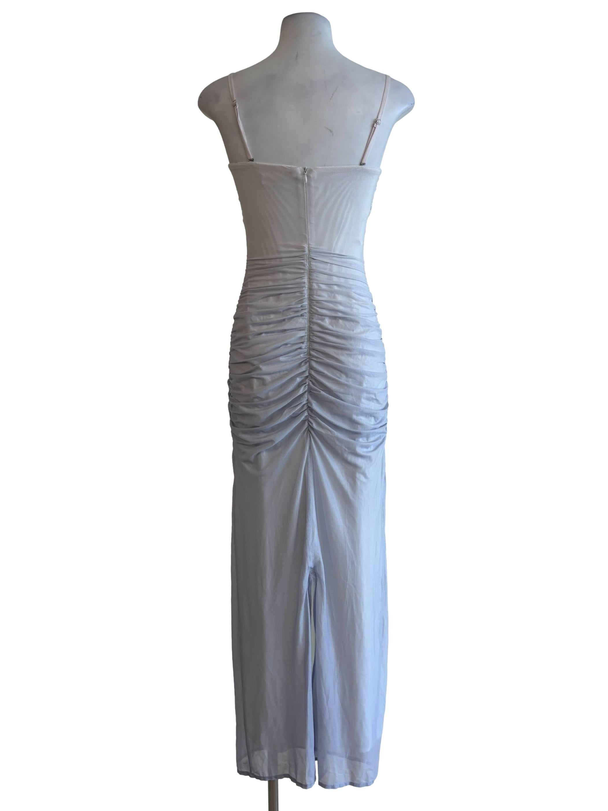 Pearl White Fade Blue Bodycon Dress