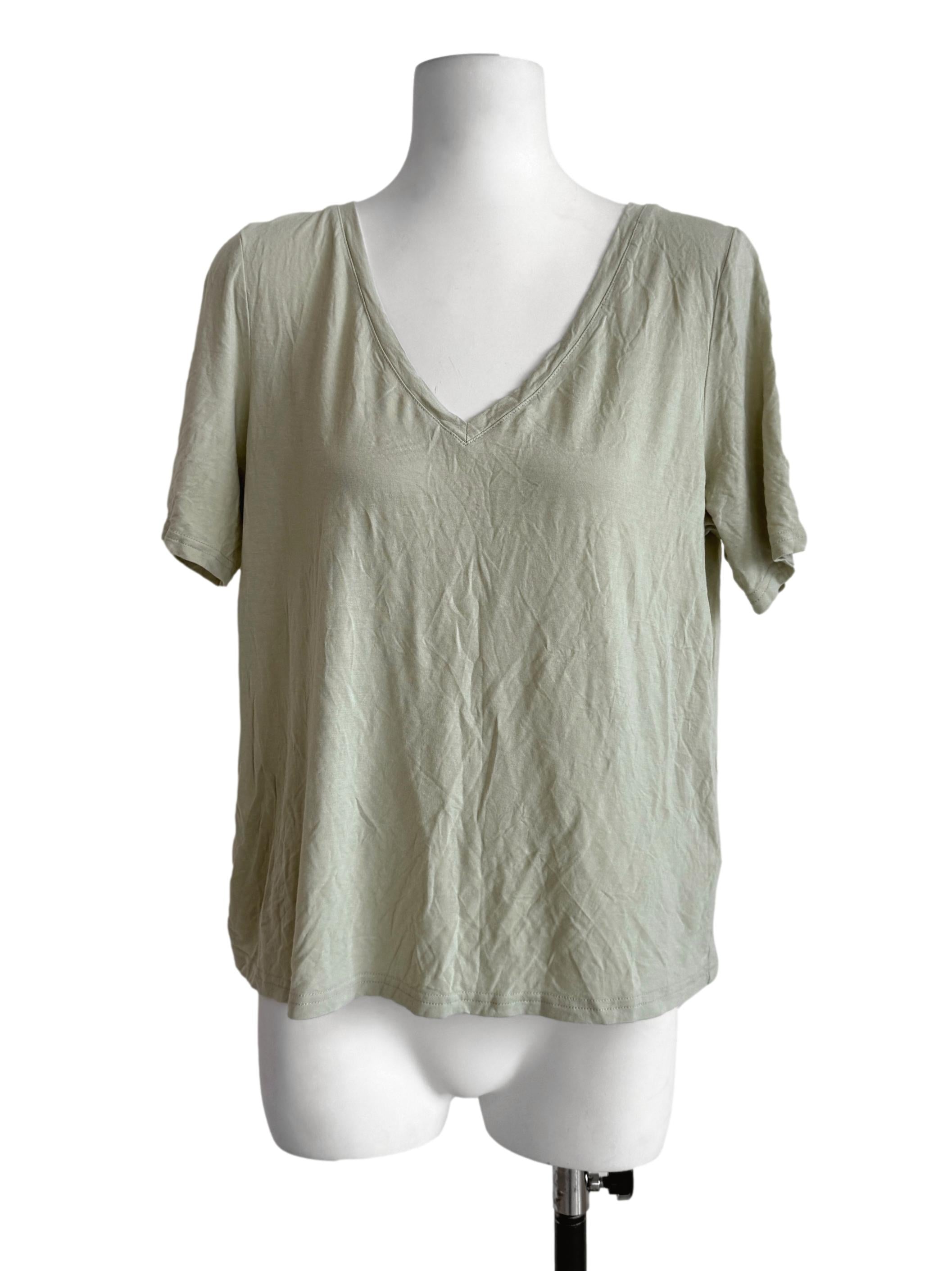 Olive Green V-Neck Shirt LB
