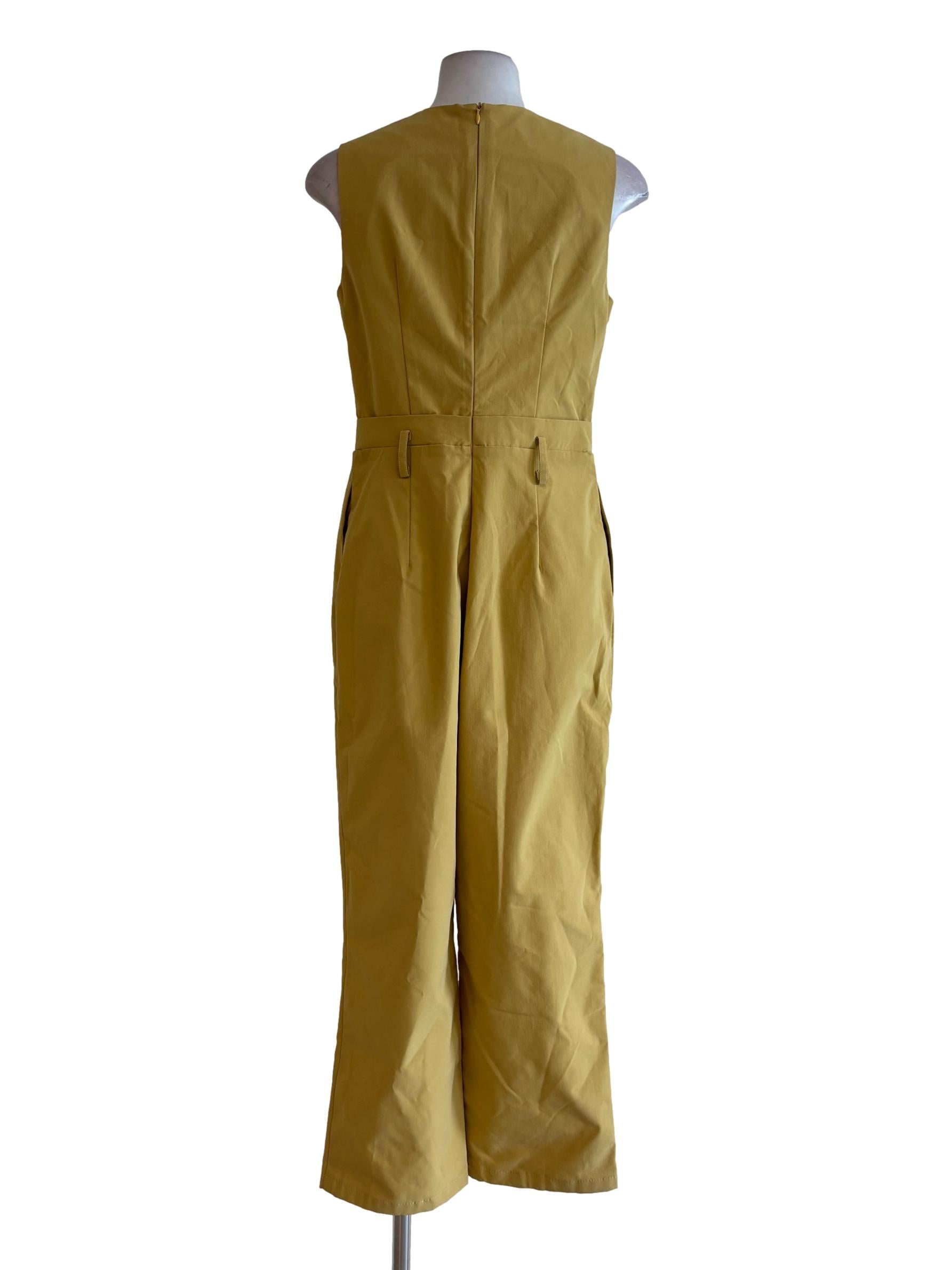 Gold Yellow Sleeveless Jumpsuit