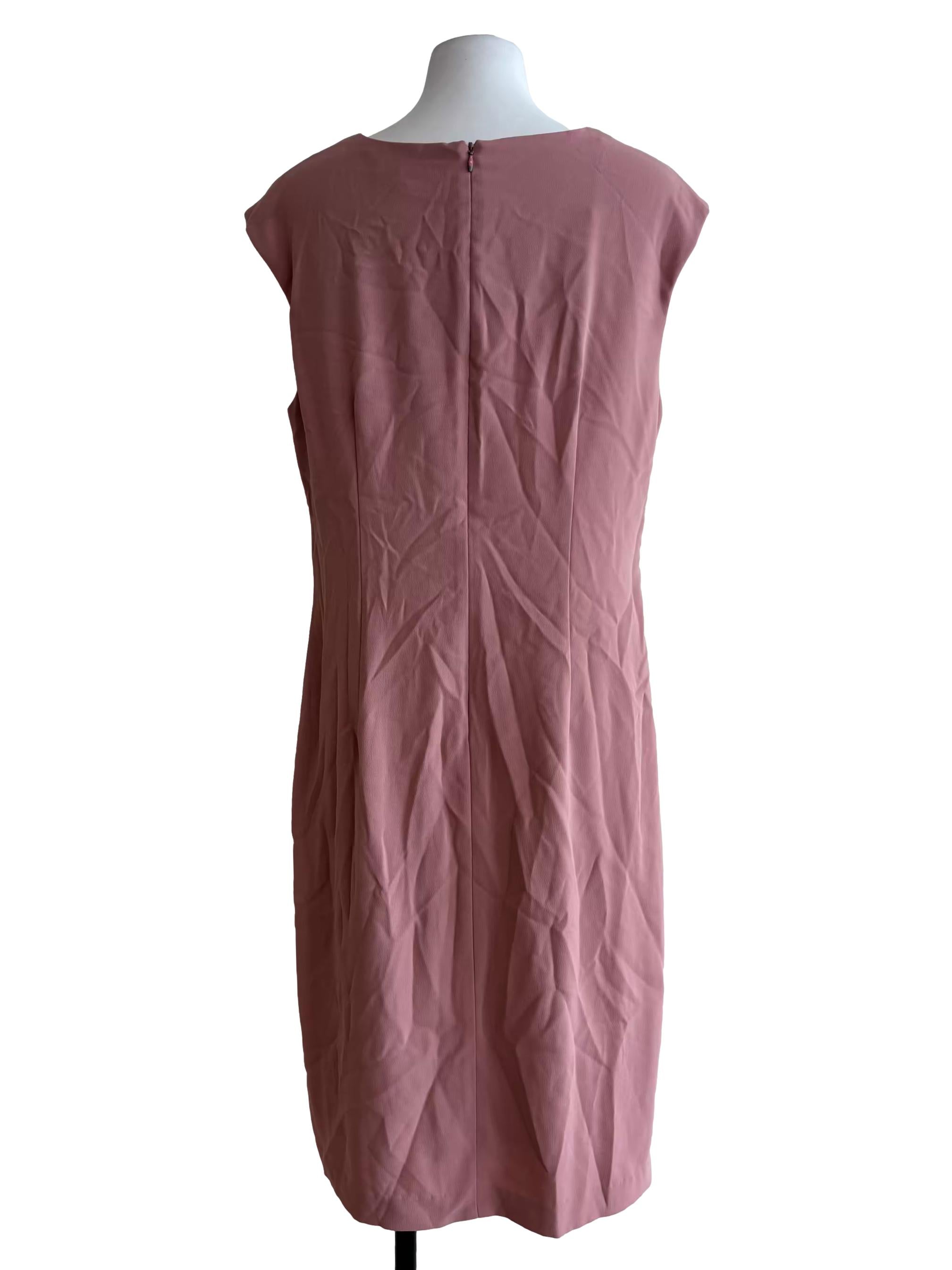 Dusty Pink Sleeveless Ruffle Dress