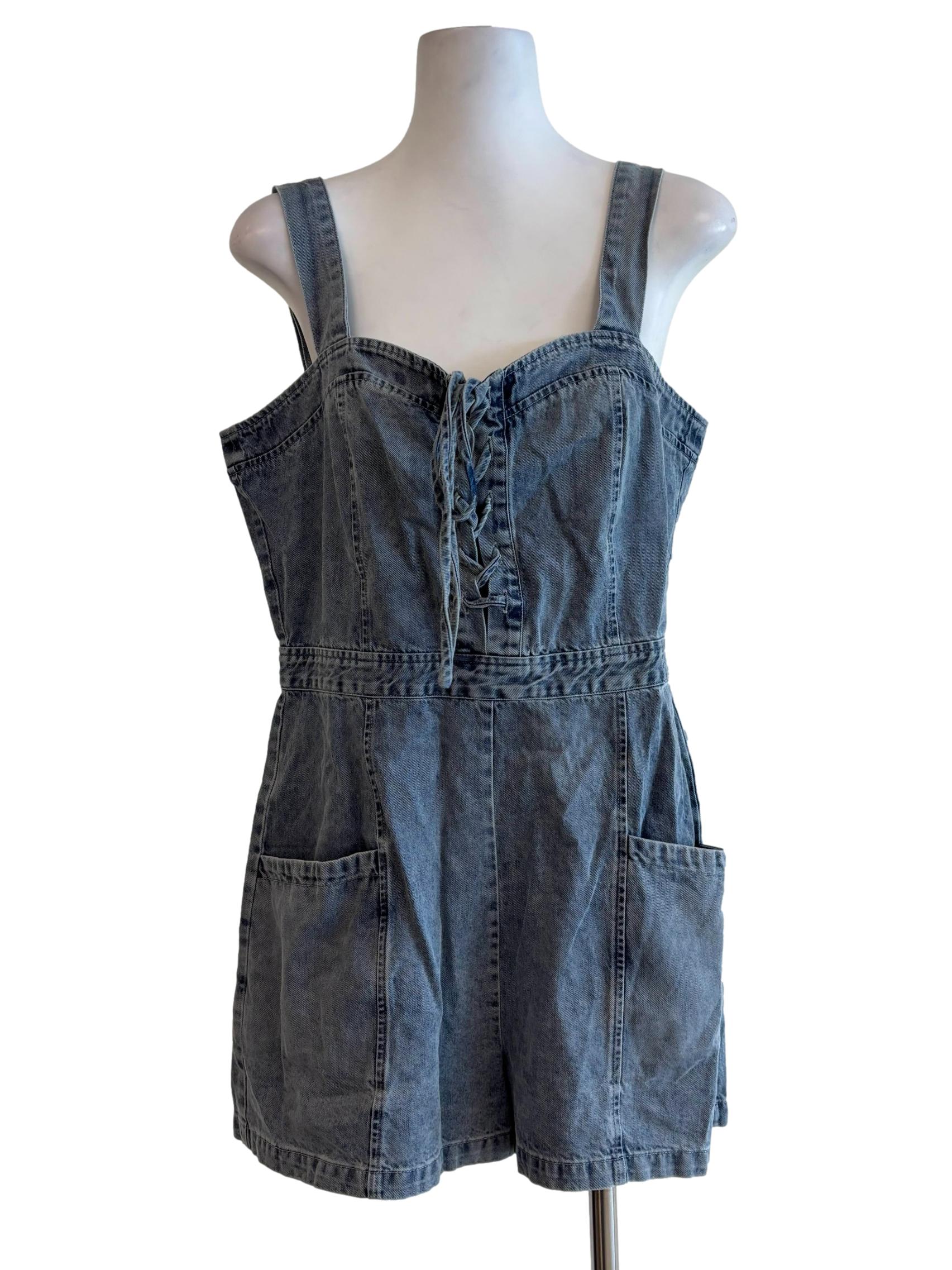 Blue Denim Sweetheart Rompers