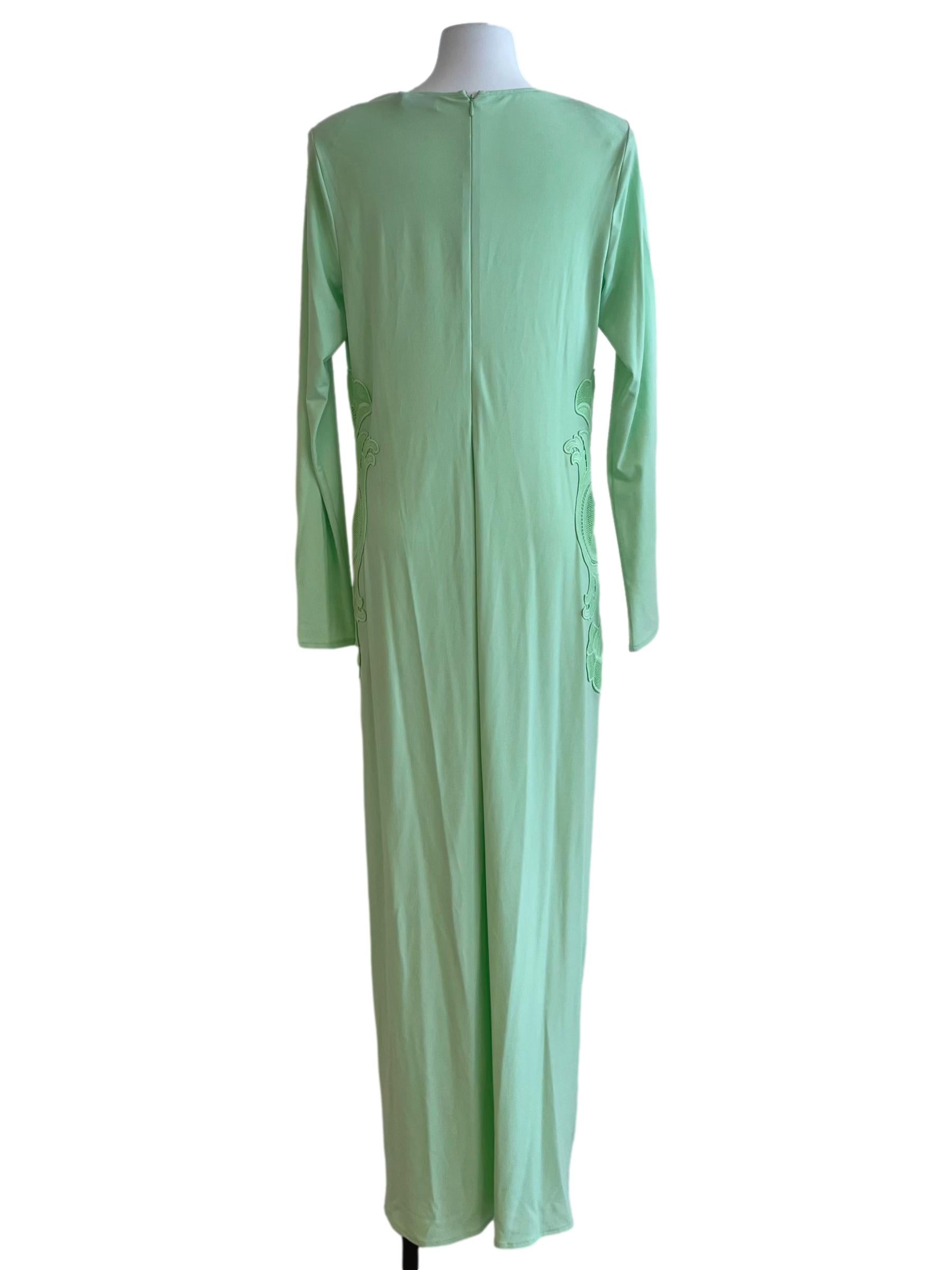 Mint Green V-Neckline Sheath Dress