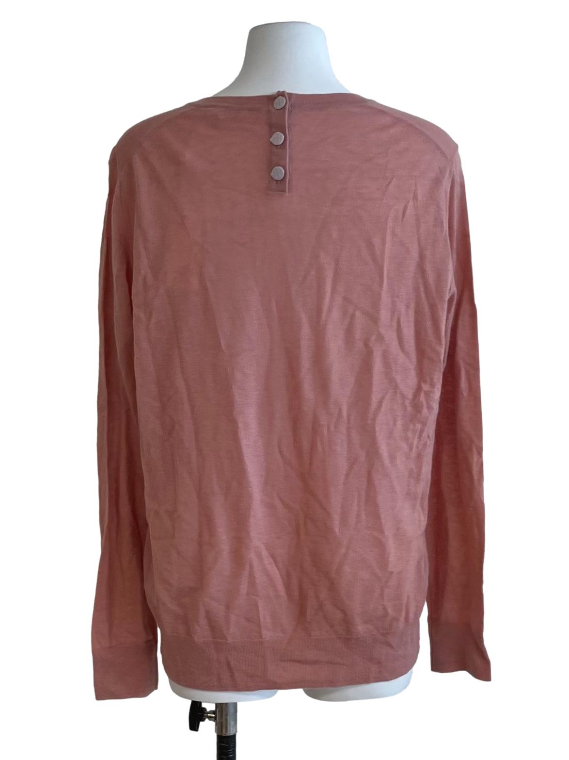 Blush Pink Jewel Neckline Blouse