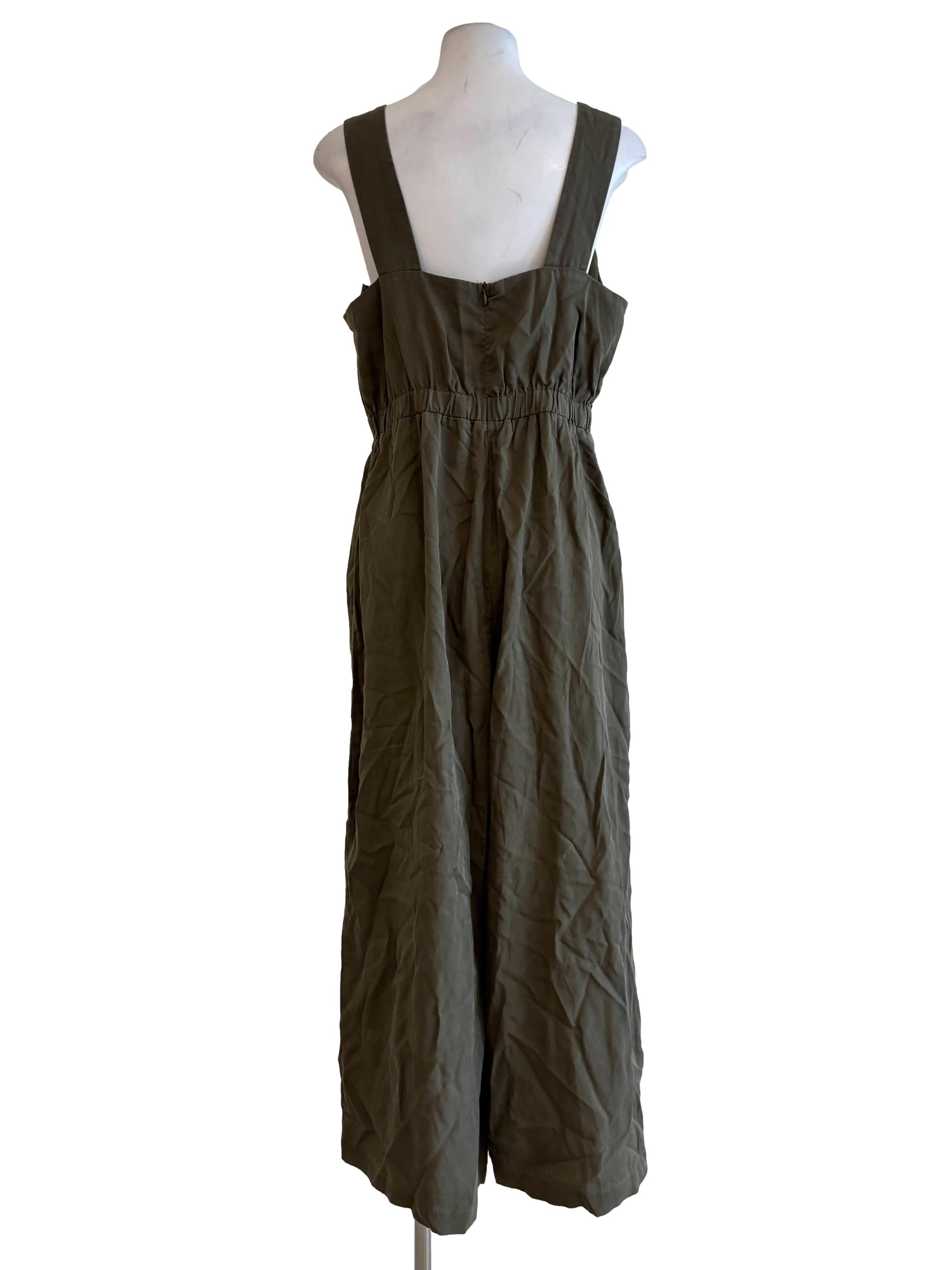 Olive Green Sleeveless Jumpsuit
