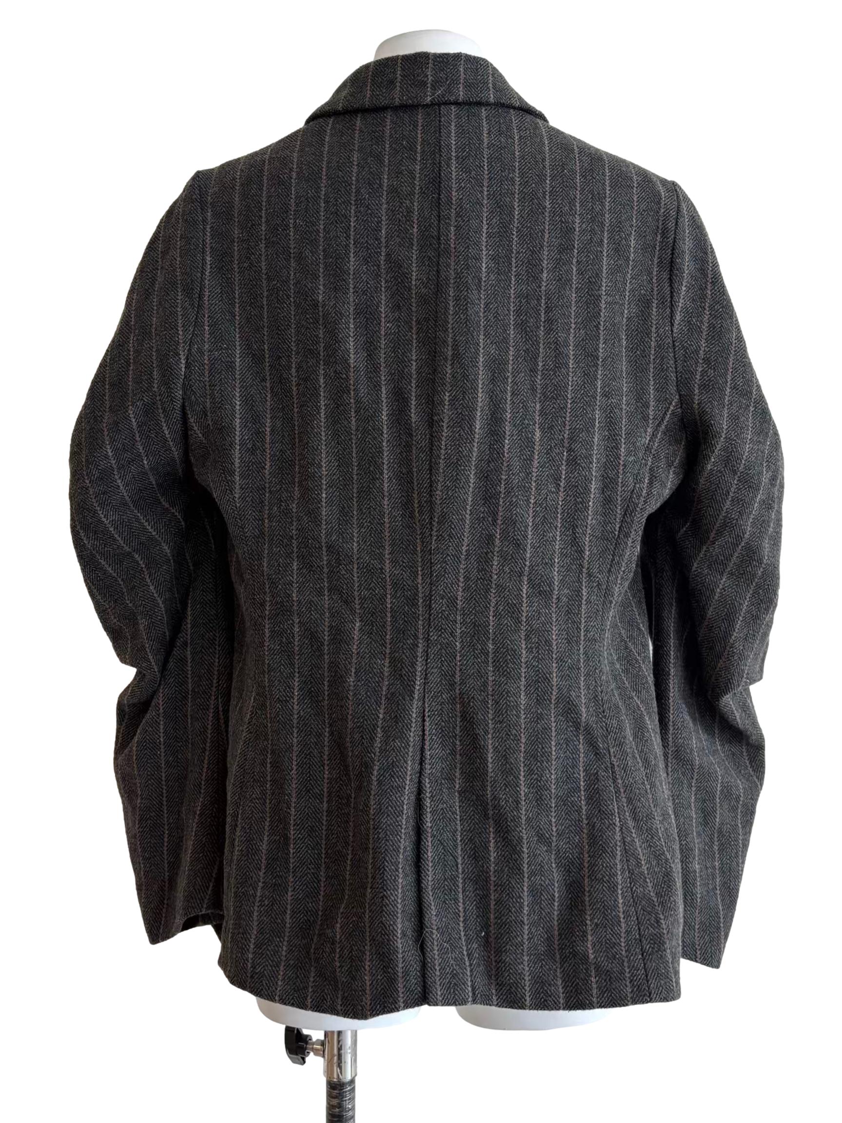 Ash Grey Striped Blazer