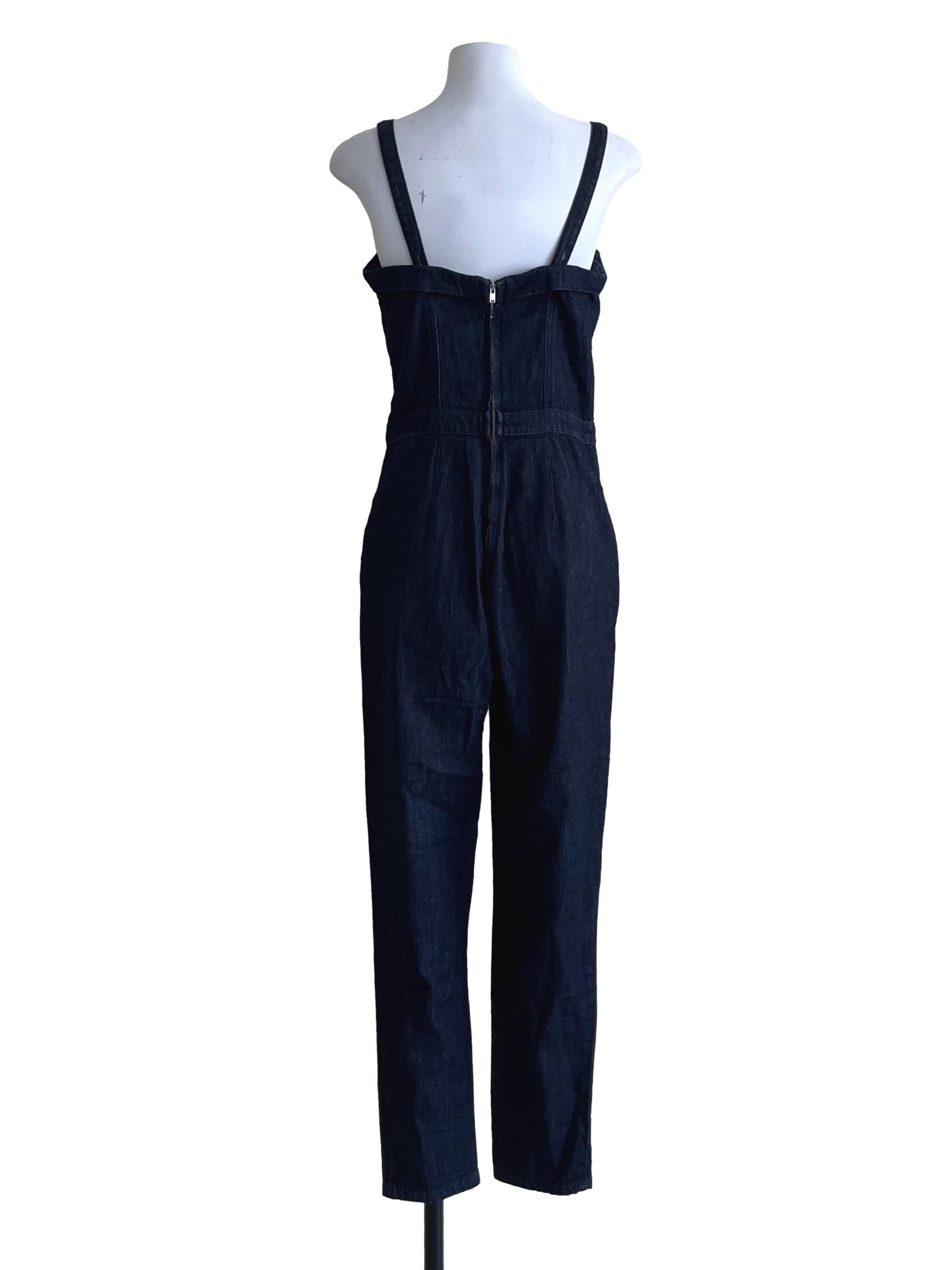 Denim Blue Spaghetti Strap Overalls