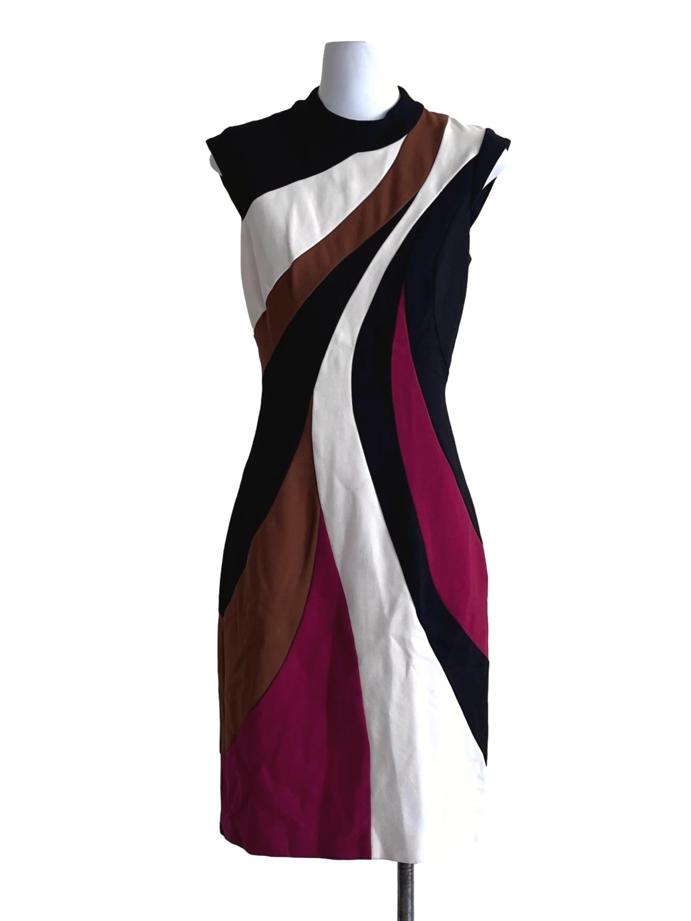 Ink Black Abstract Halter Dresses