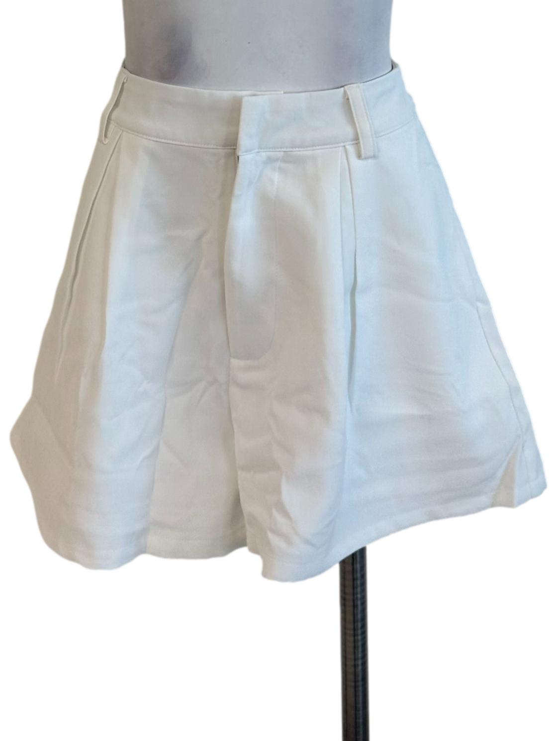 Ivory White Casual Shorts
