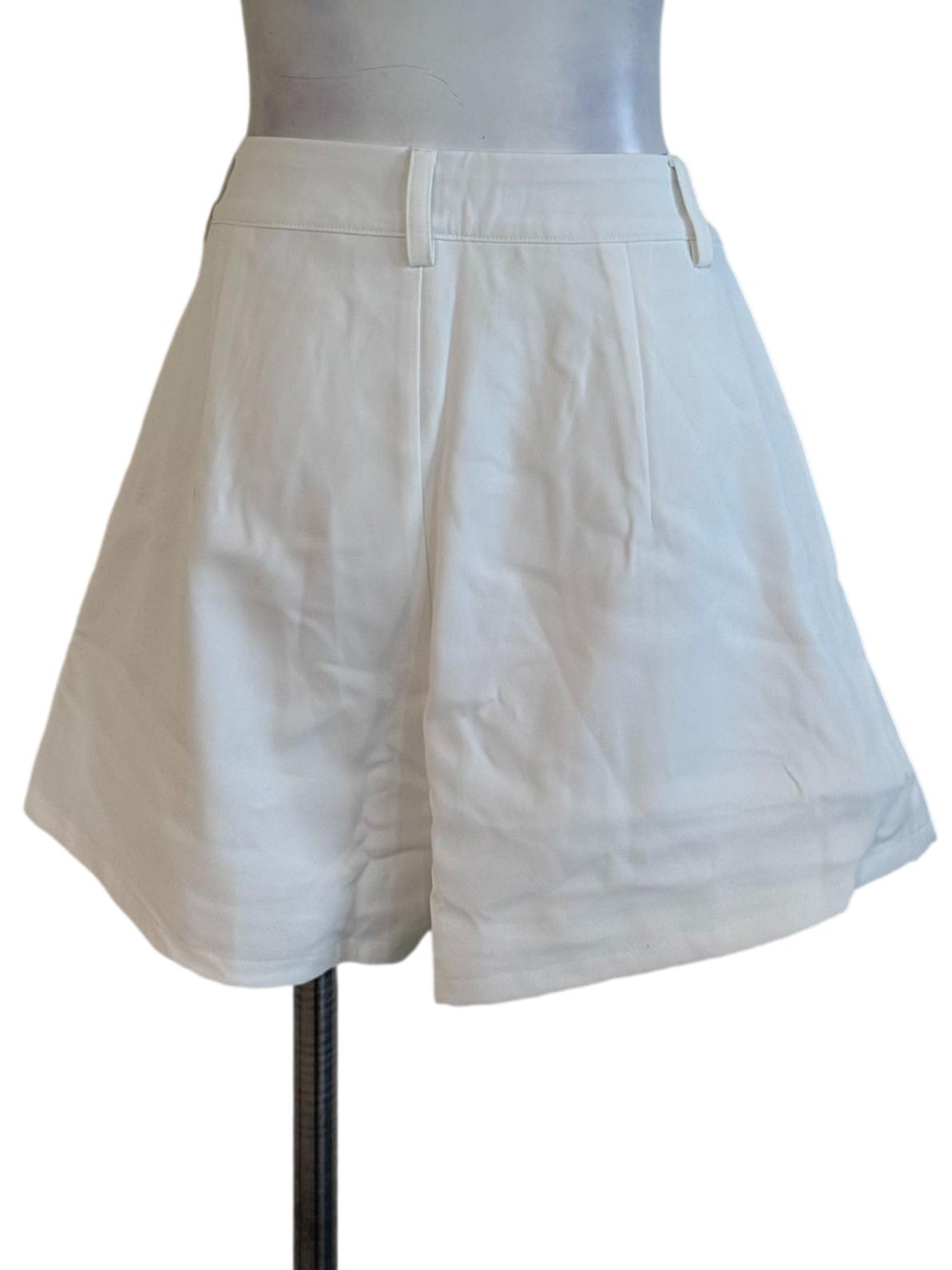 Ivory White Casual Shorts