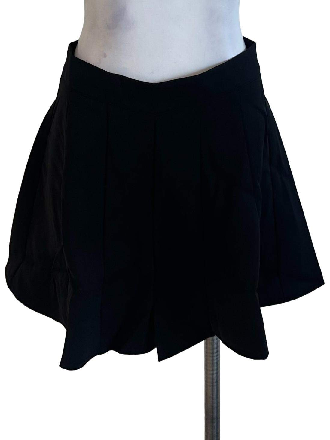 Onyx Black Panel Casual Shorts