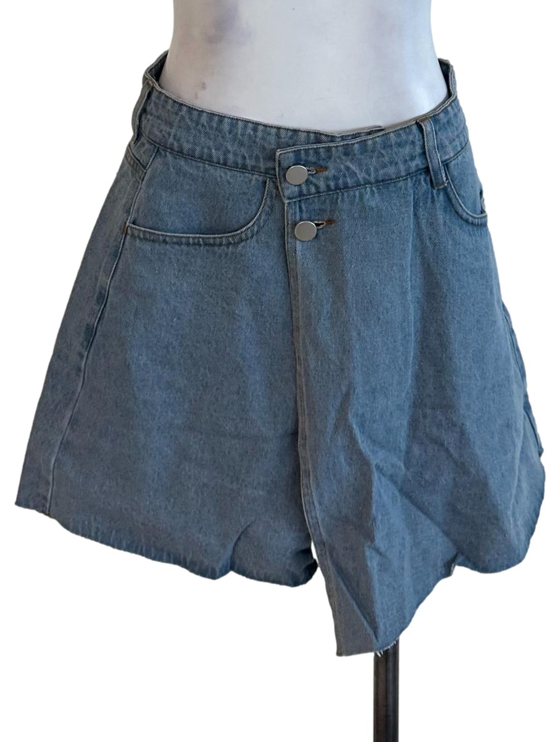 Illusion Blue Denim Skorts
