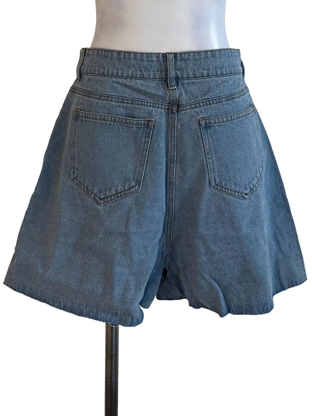 Illusion Blue Denim Skorts