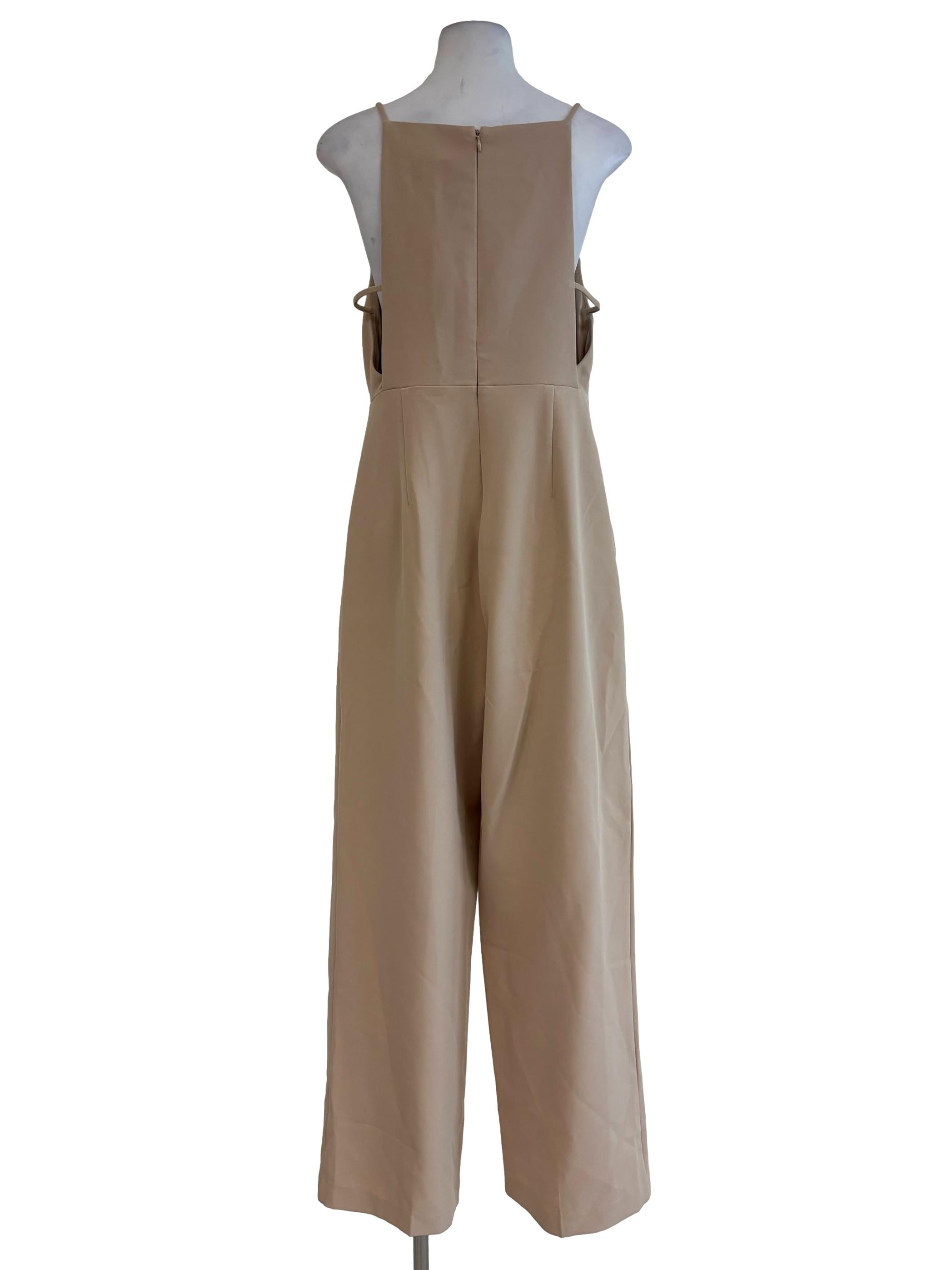 Wheat Spaghetti Strap Jumpsuit
