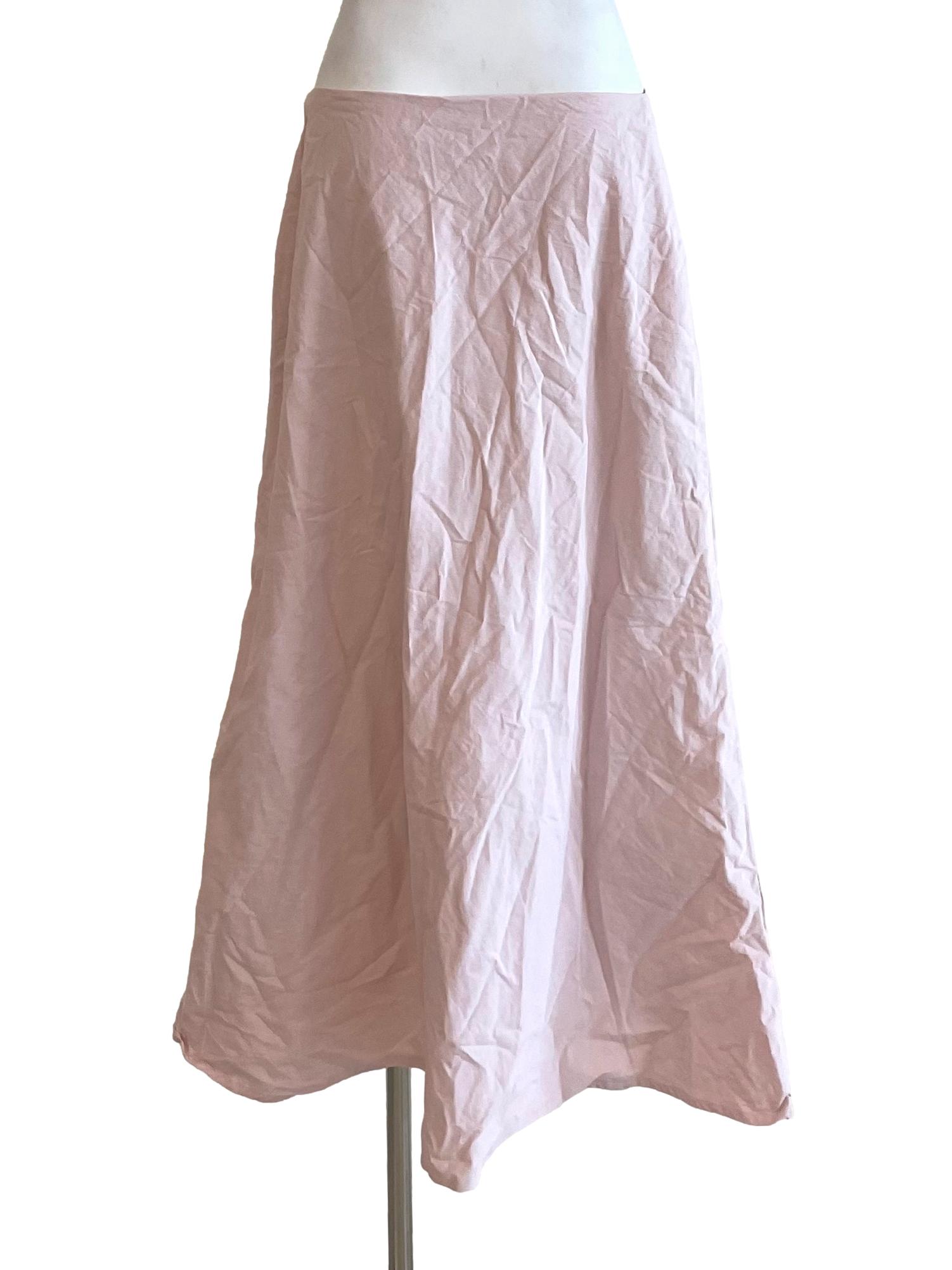 Pastel Pink A-Line Long Skirt