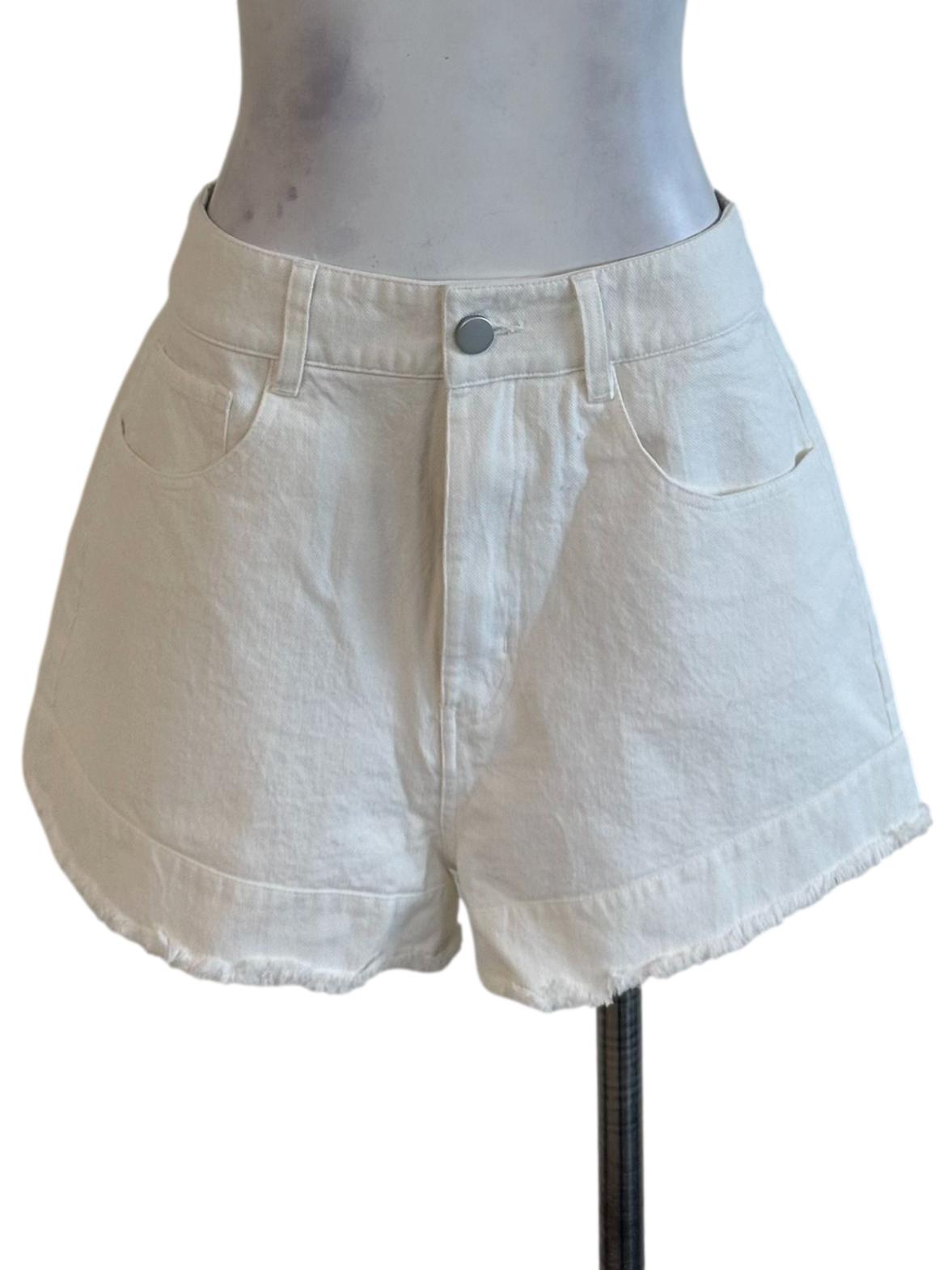 Salt White Denim Shorts