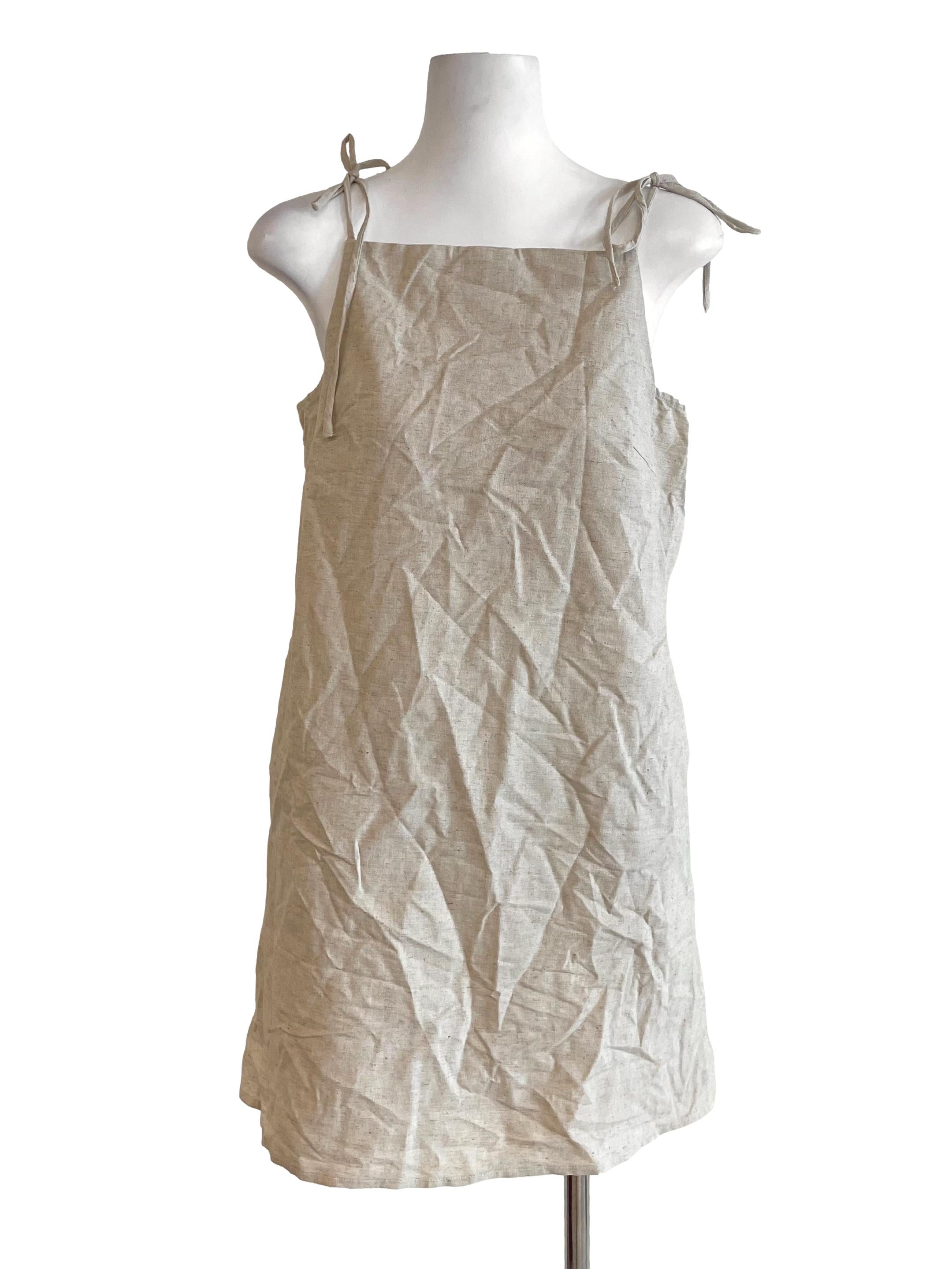 Beige Tie Straps Dress LB