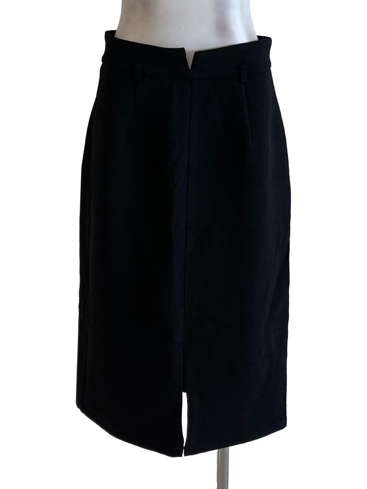 Black Slit Skirt