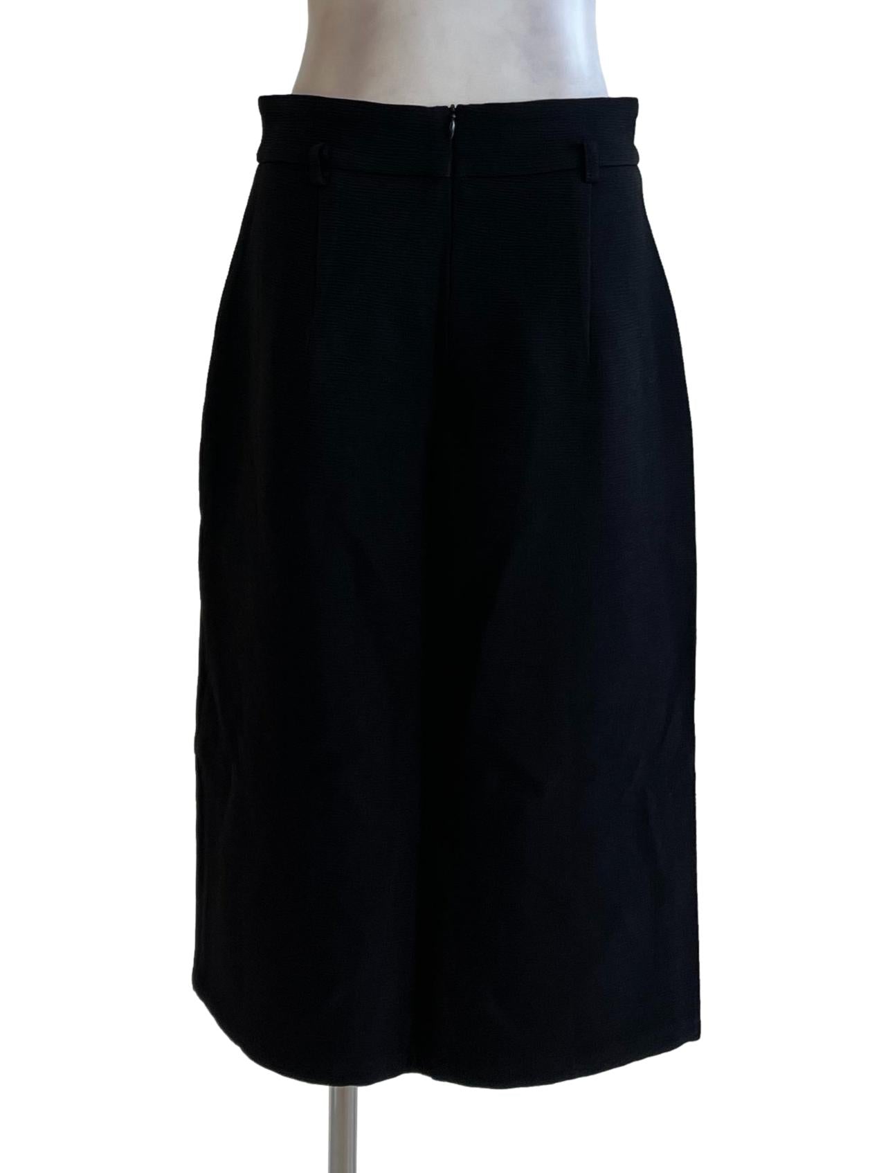Black Slit Skirt