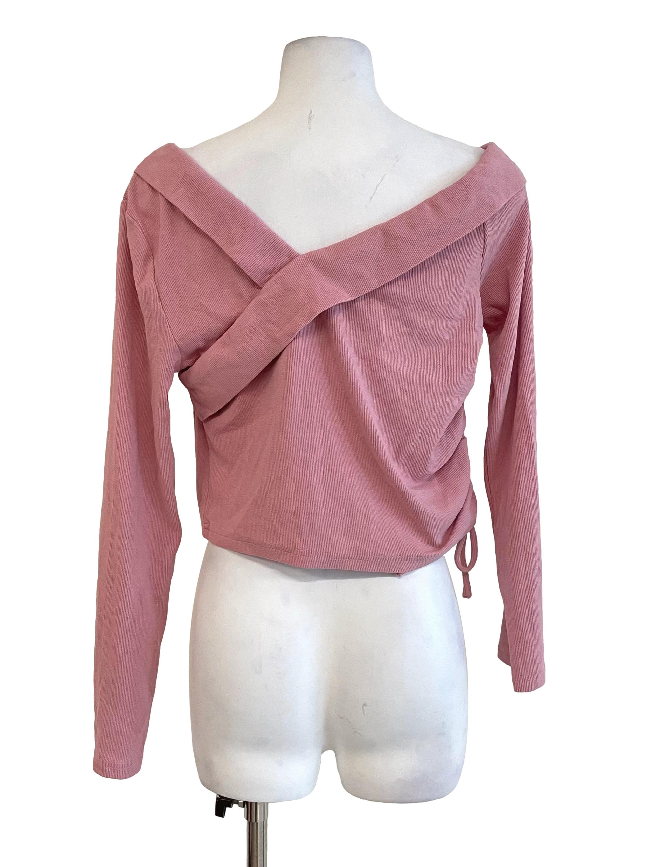 Rose Scrunch Off Shoulder Top TCL