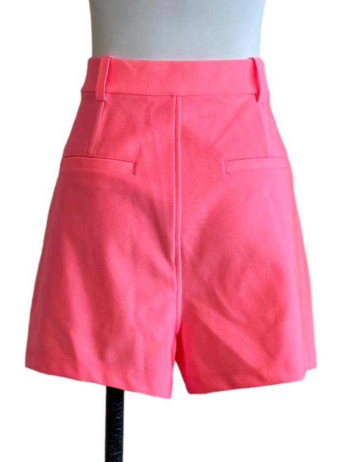 Neon Pink High-Waisted Shorts