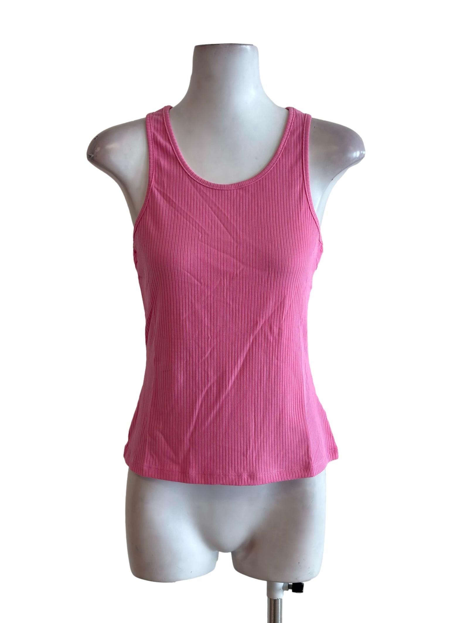 Watermelon Pink Basic Tank Top