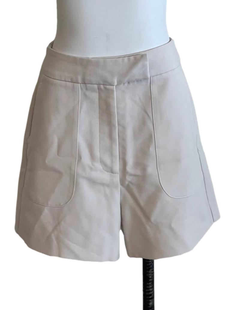 White Stitch Detail Shorts OSN