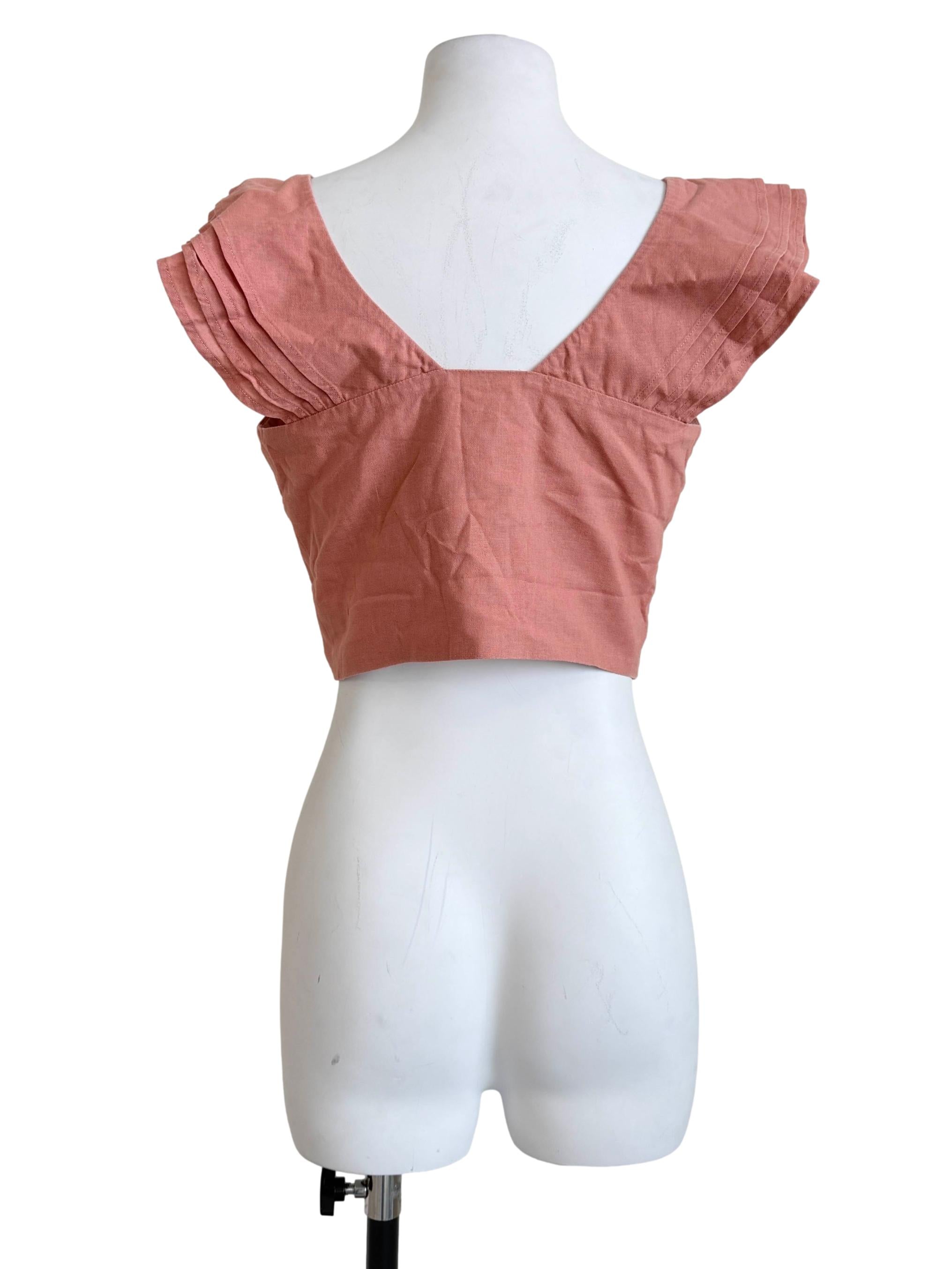 Watermelon Pink V-Neck Top